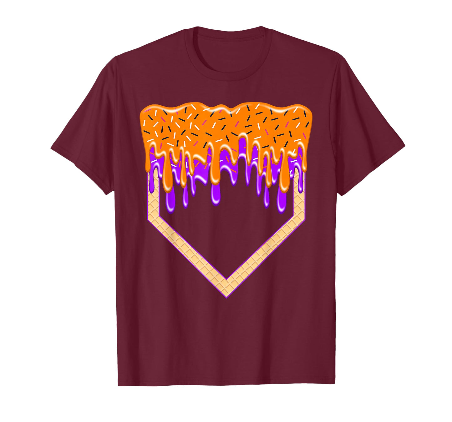 Halloween Baseball Home Plate Drip Baseball Lifestyle Boys T-Shirt
