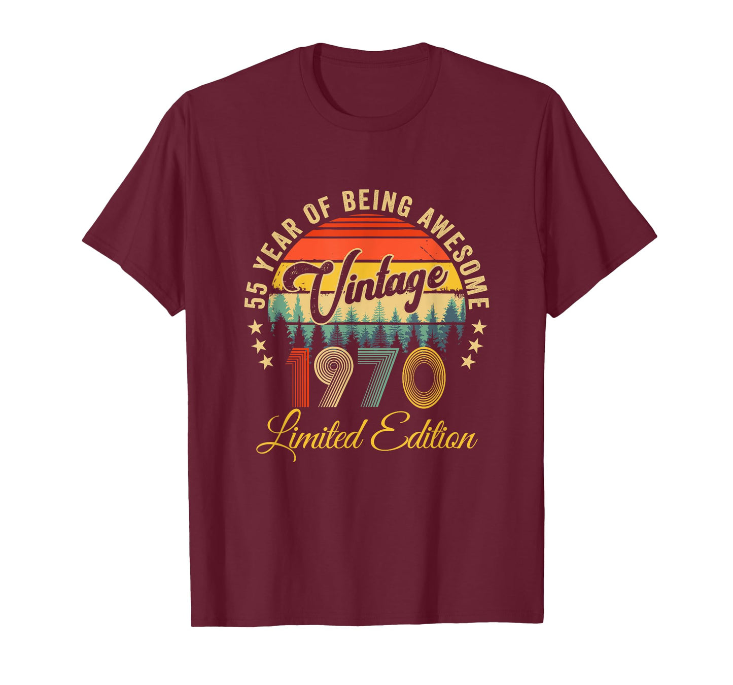 Vintage 1970 Limited Edition 55 Year Old 55Th Birthday T-Shirt