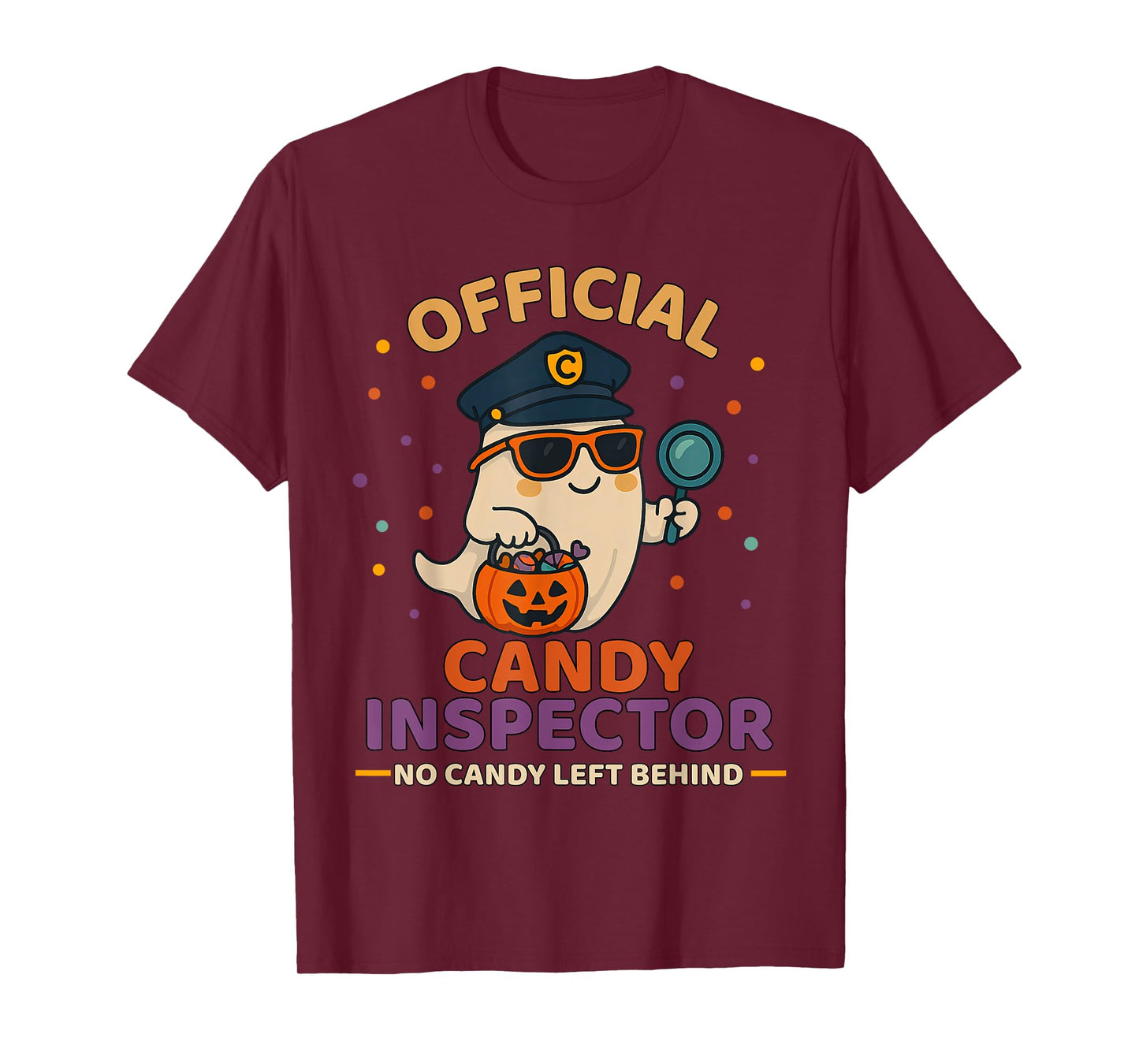 Official Candy Inspector Halloween Crew Costume T-Shirt