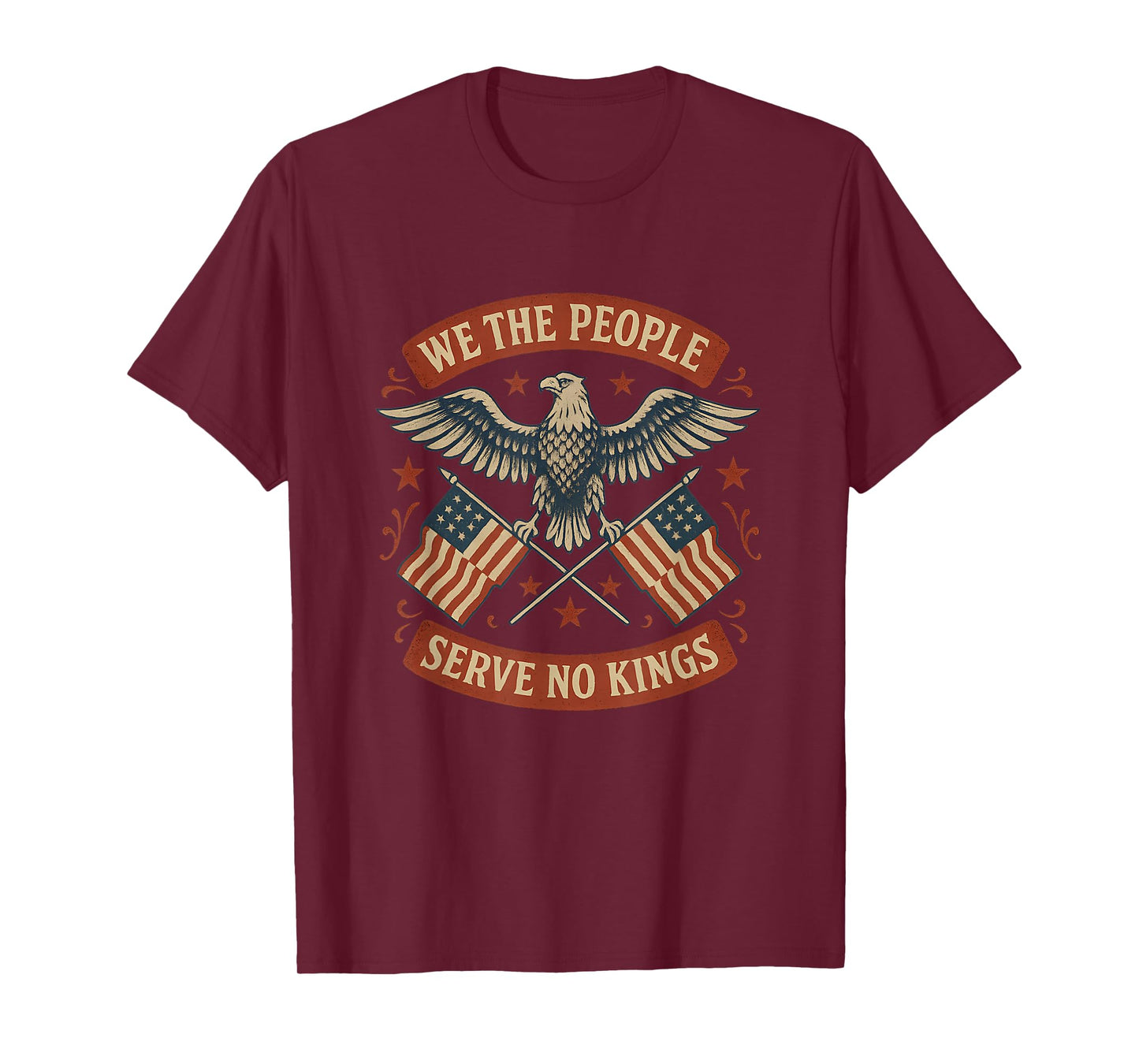 Patriotic Eagle We The People Serve No Kings USA Freedom T-Shirt