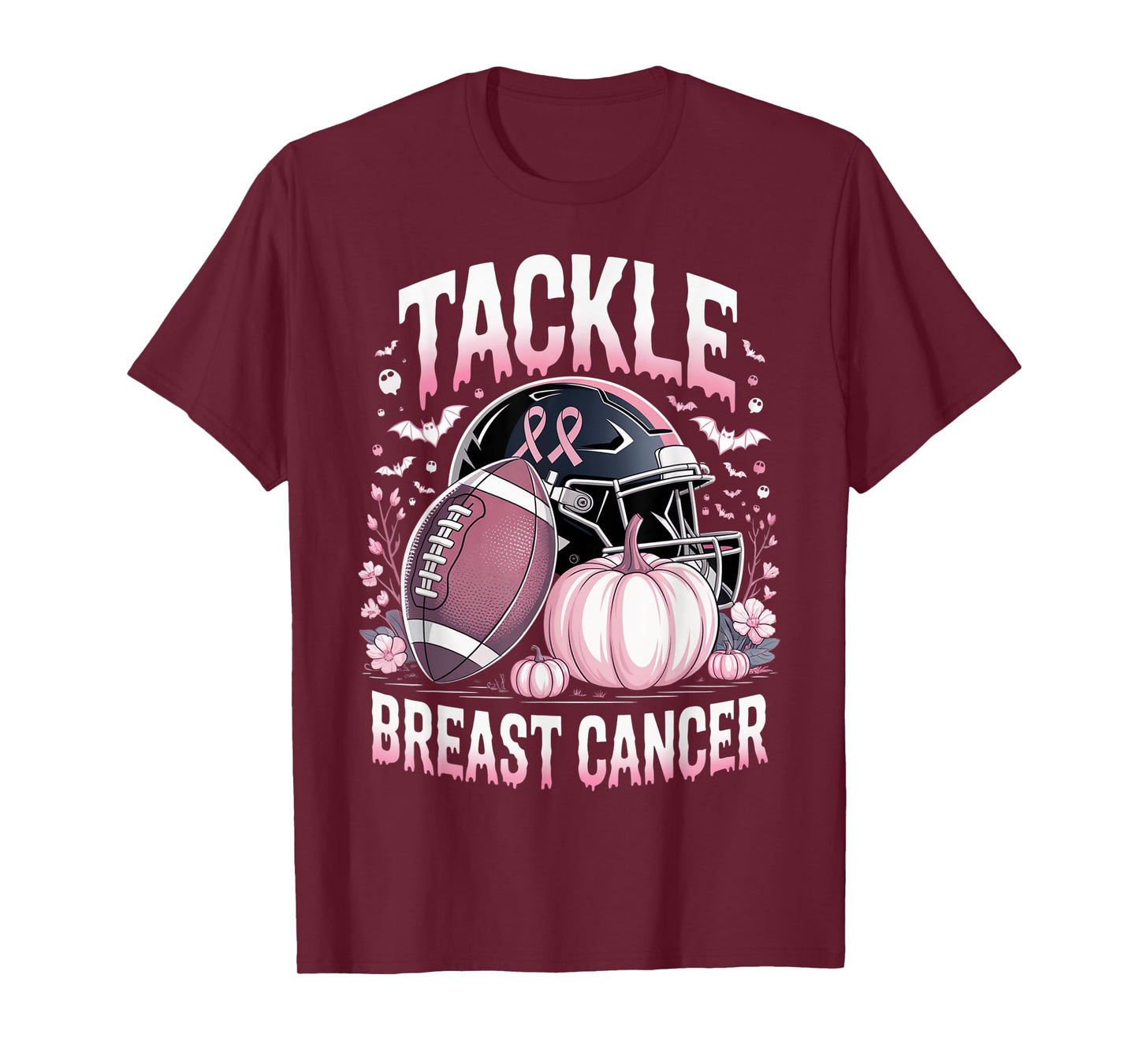 Tackle Breast Cancer Football Breast Cancer Awareness Month T-Shirt