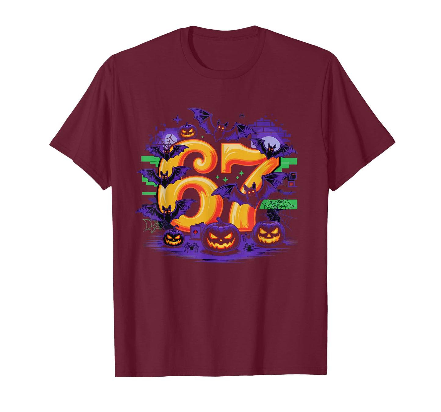 Number 6 Funny Meme Saying 6 7 Six Seven Halloween Costume T-Shirt