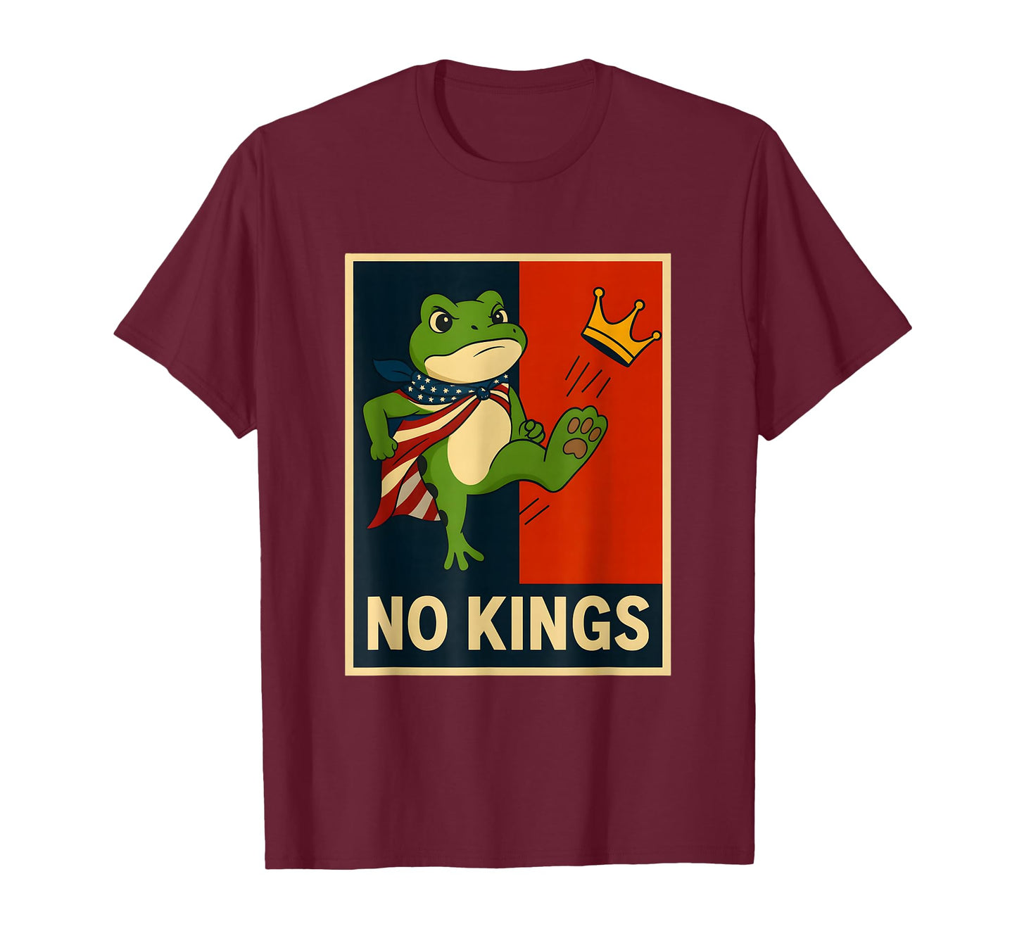 Portland Frog No Kings Men Women No Kings in America T-Shirt