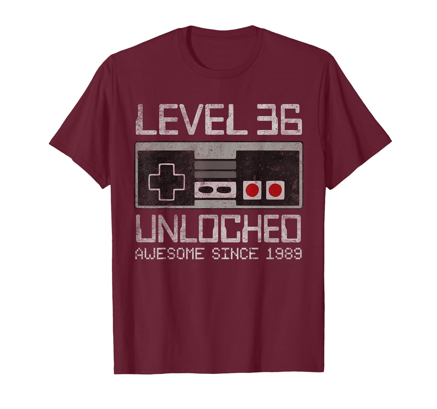 Level 36 Unlocked 36th Birthday 36 Year Old Video Gamer Men T-Shirt