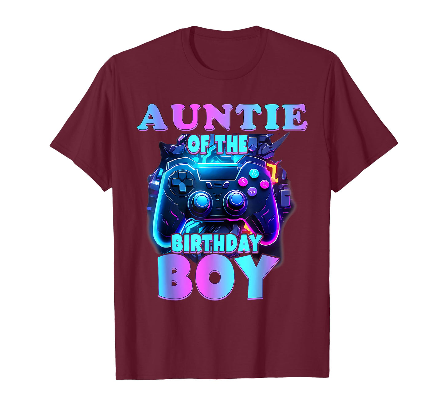 Auntie of the Birthday Boy Matching Video Game Birthday T-Shirt