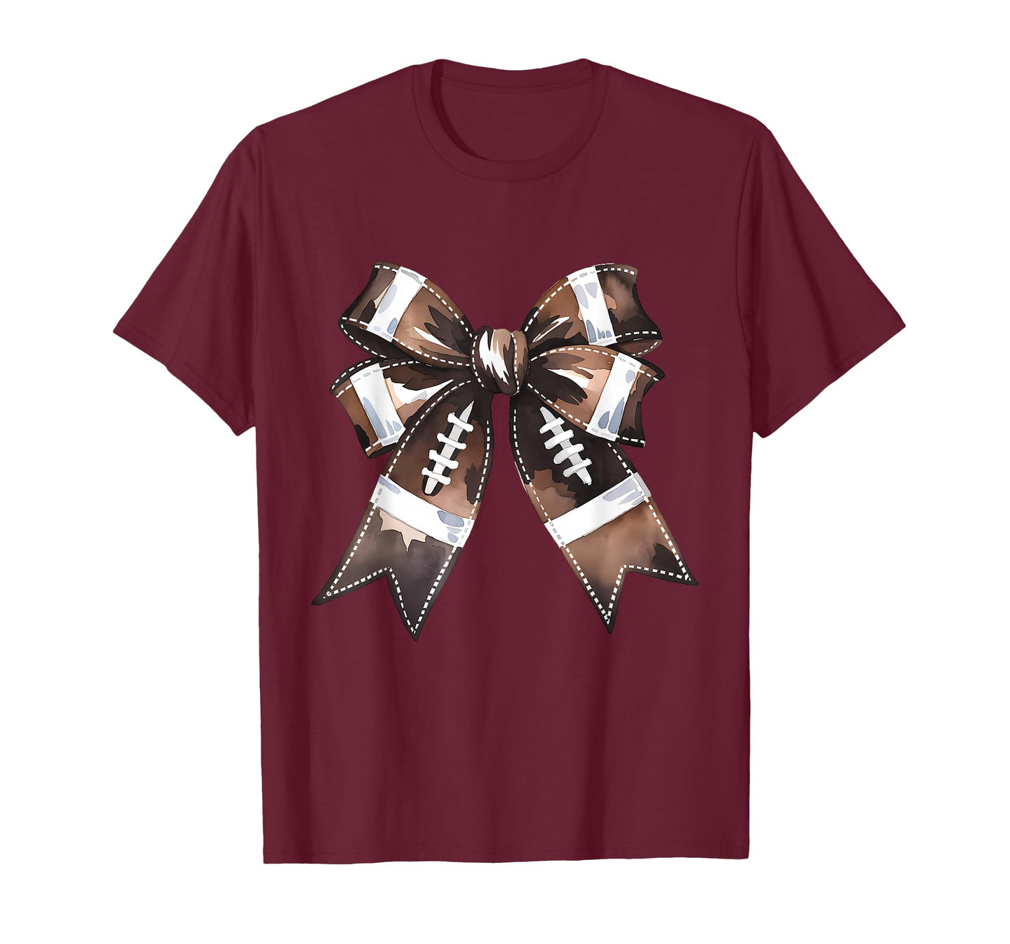 American Football Coquette Bow Cute Football Game T-Shirt