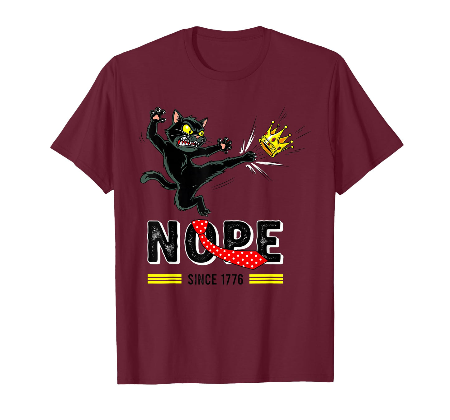 Funny Black Cat No Kings October 18 No Kings Day Men Women T-Shirt