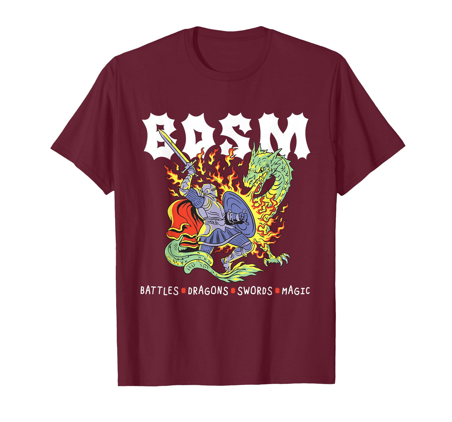 BDSM Battles Dragons Swords Magic RPG Fantasy Knight Dragon T-Shirt