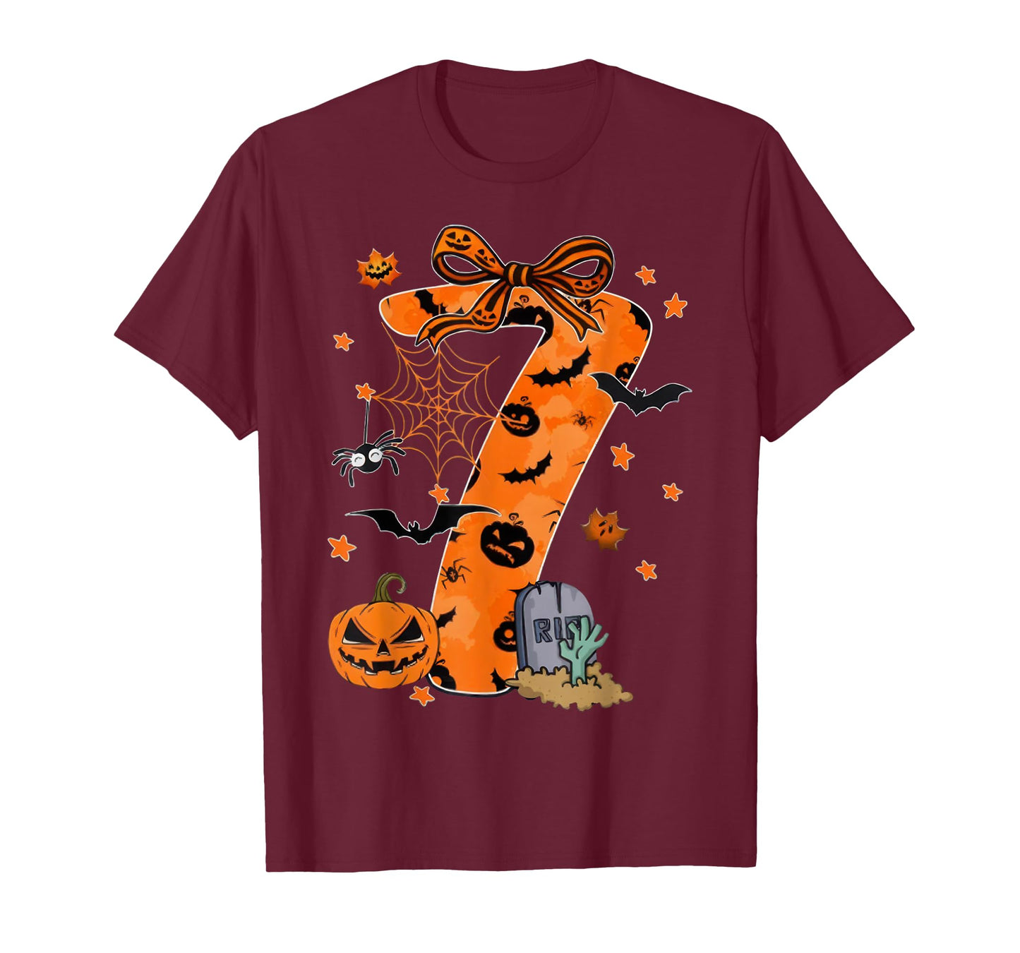 Fun Six Seven 6 7 Meme Design Couples Halloween T-Shirt