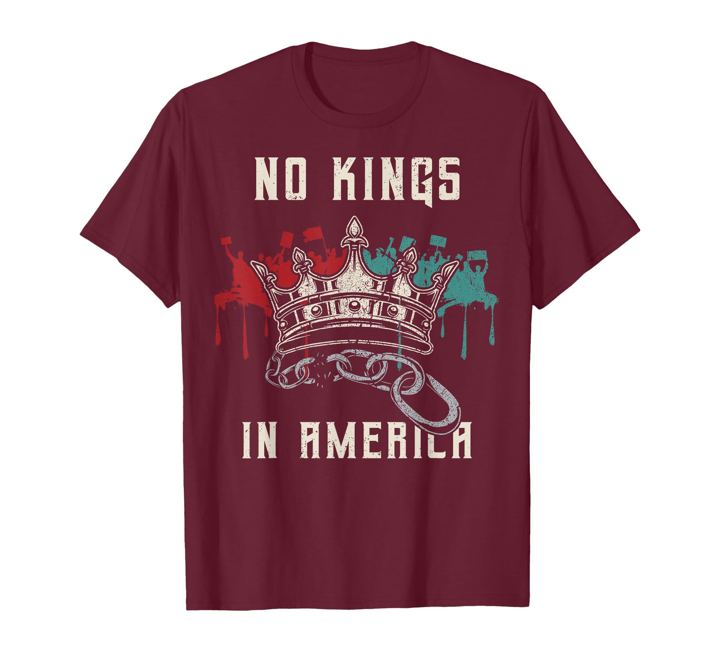 No Kings in America Patriotic Protest Equality & Democracy T-Shirt