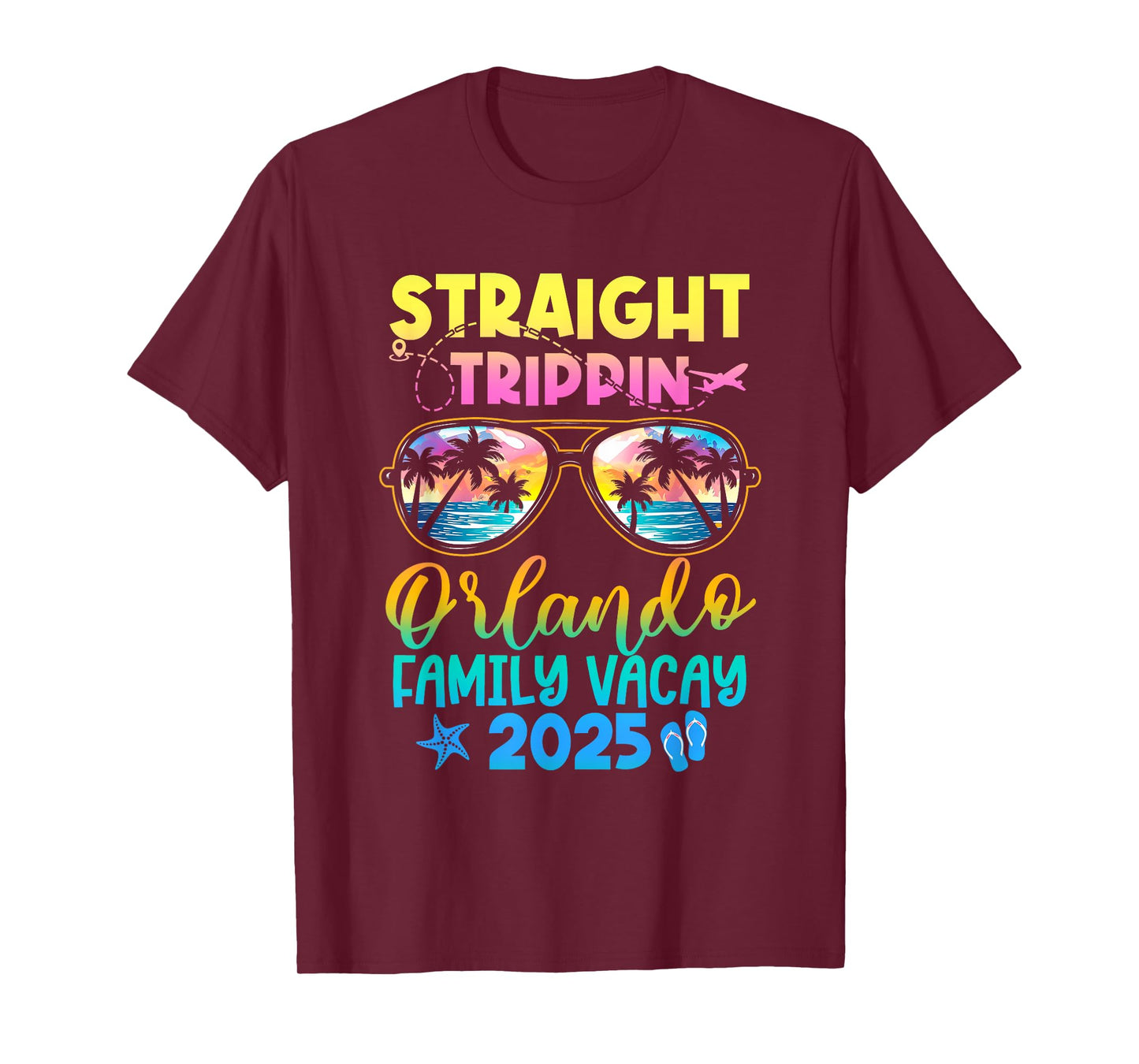 Orlando Family Vacay Vacation 2025 Straight Trippin T-Shirt