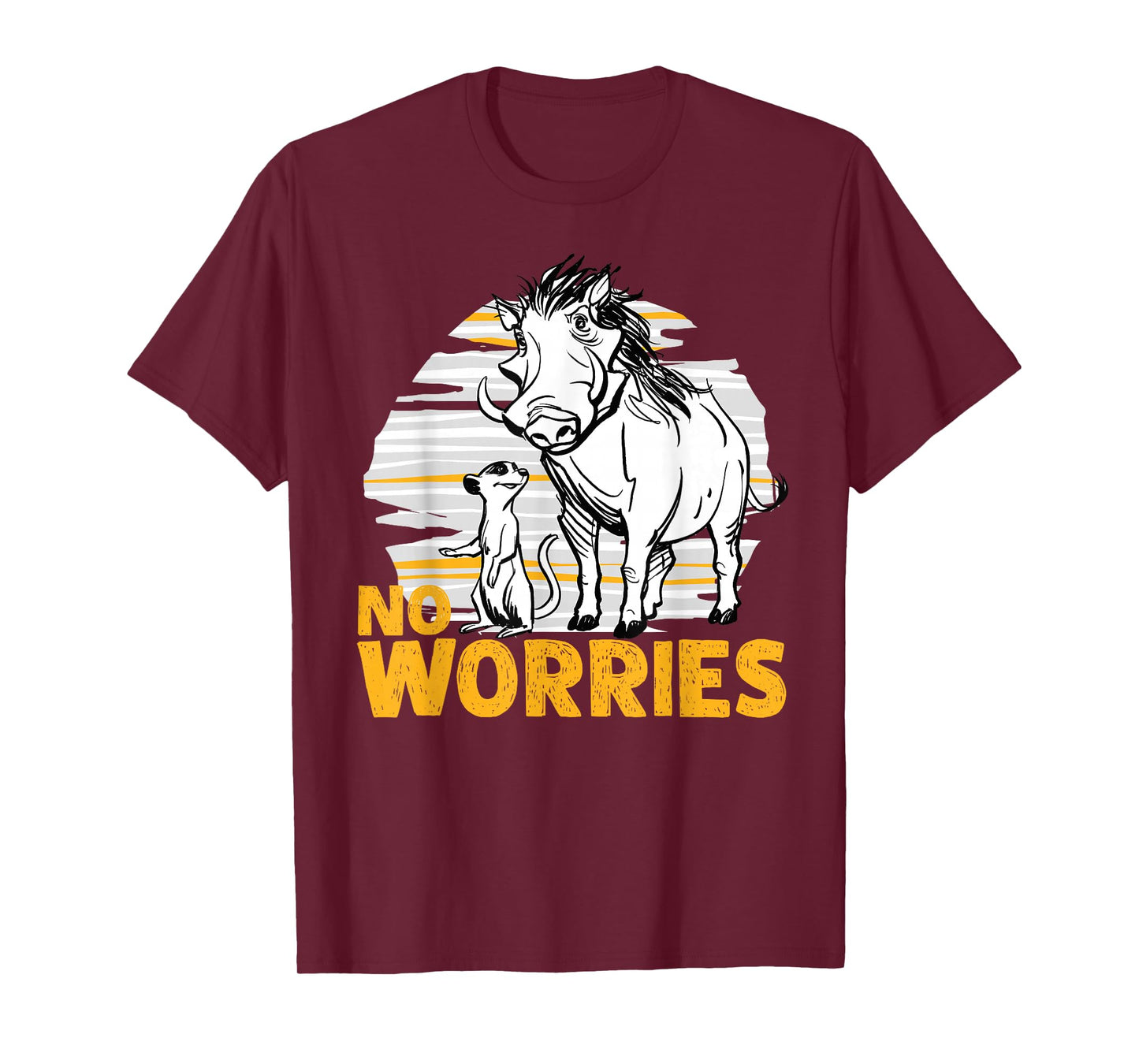 Disney The Lion King Live Action Timon Pumbaa No Worries T-Shirt