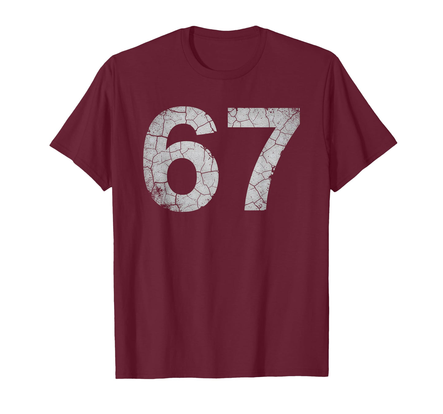 Distressed Number 67 Jersey Player Six Seven Meme T-Shirt