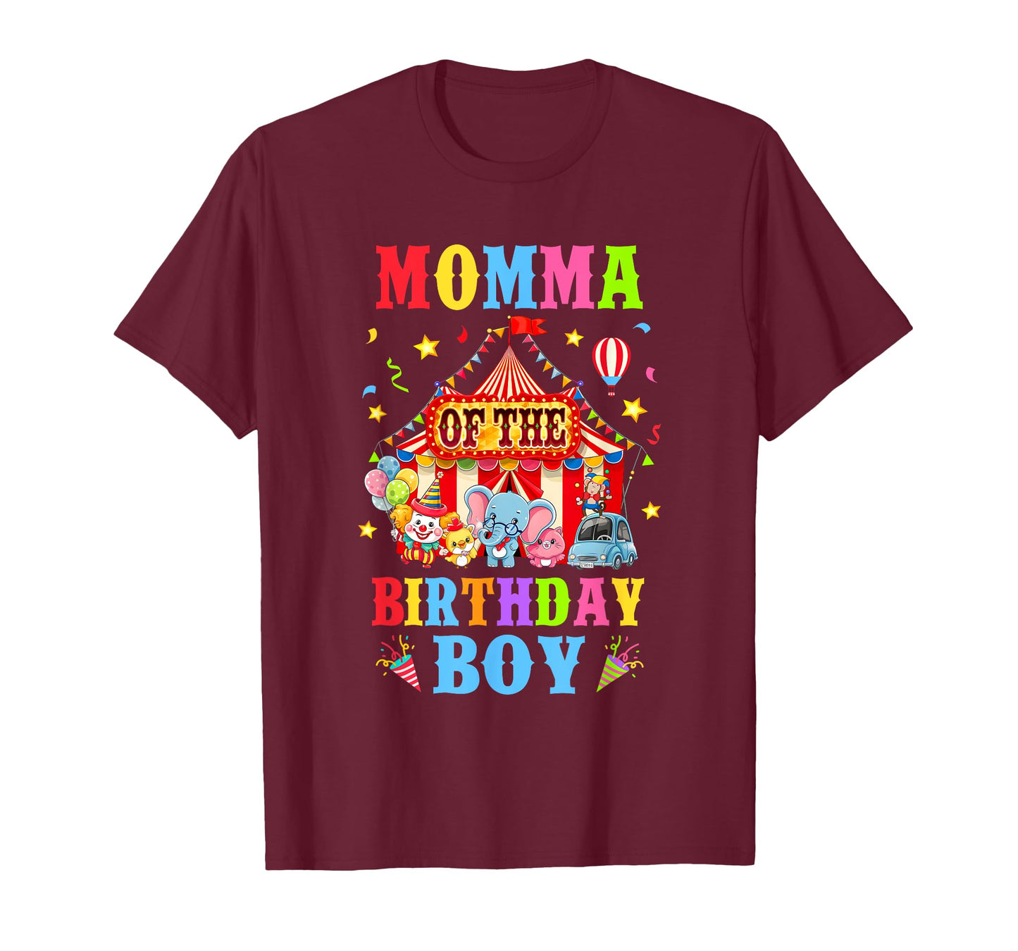 Mommy Of The Birthday For Boy Circus Carnival Theme Party T-Shirt