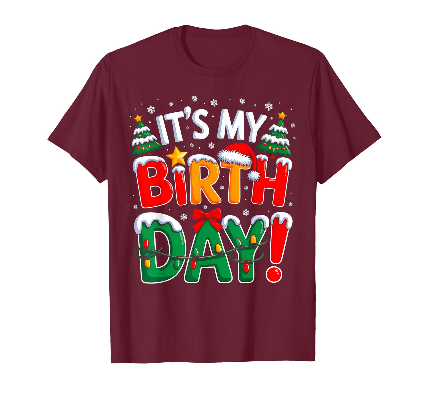 It's My Birthday Christmas Funny Bday Xmas Kids Boys Girls T-Shirt