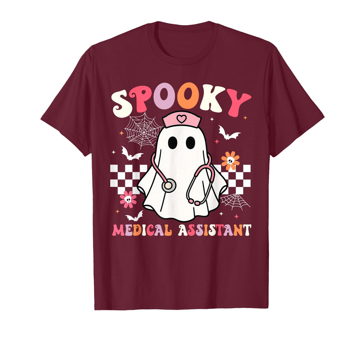 Groovy Spooky Medical Assistant Cute Halloween Med Assistant T-Shirt