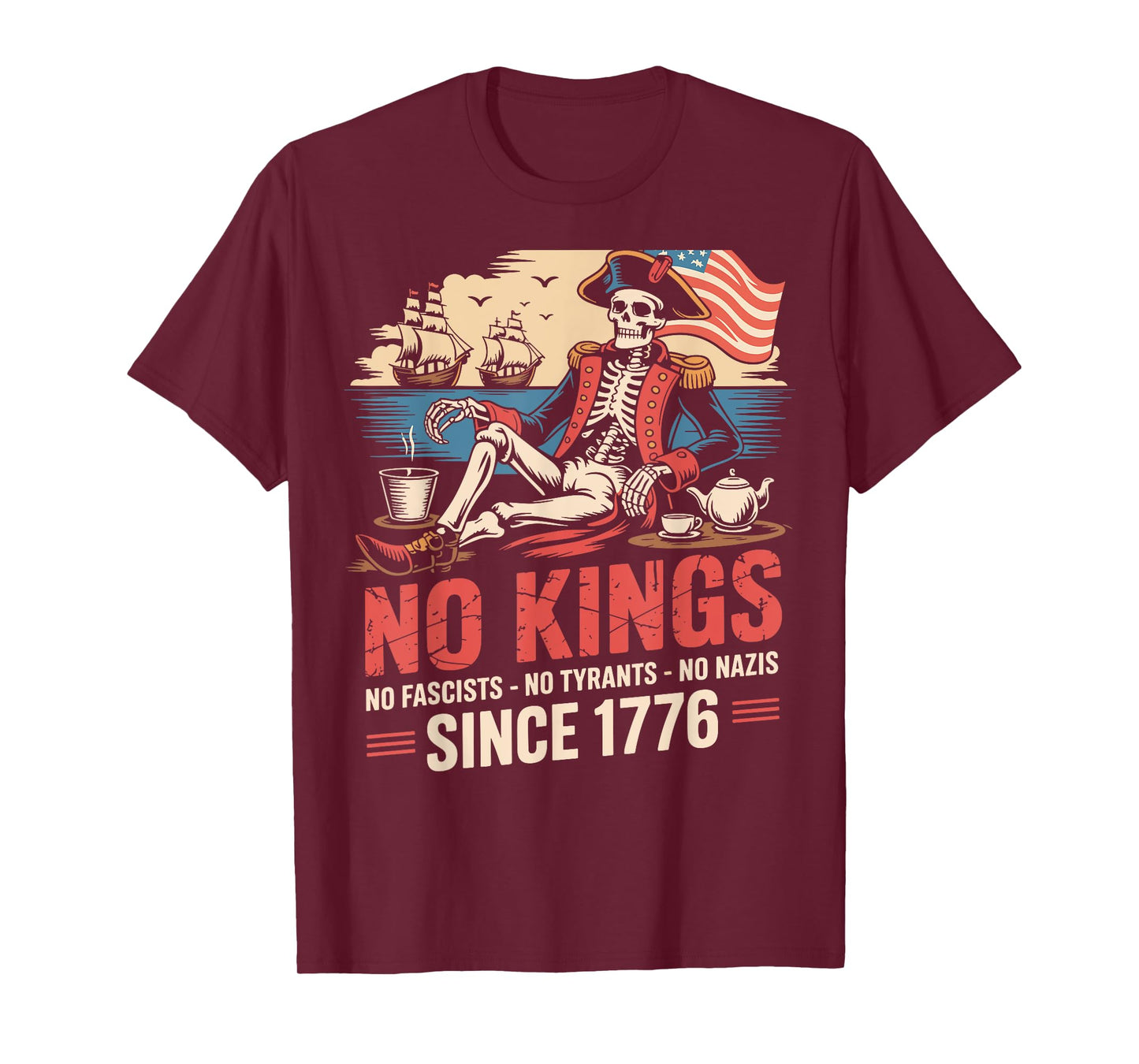 No Kings No Fascists No Tyrants No Nazis Since 1776 Vintage T-Shirt