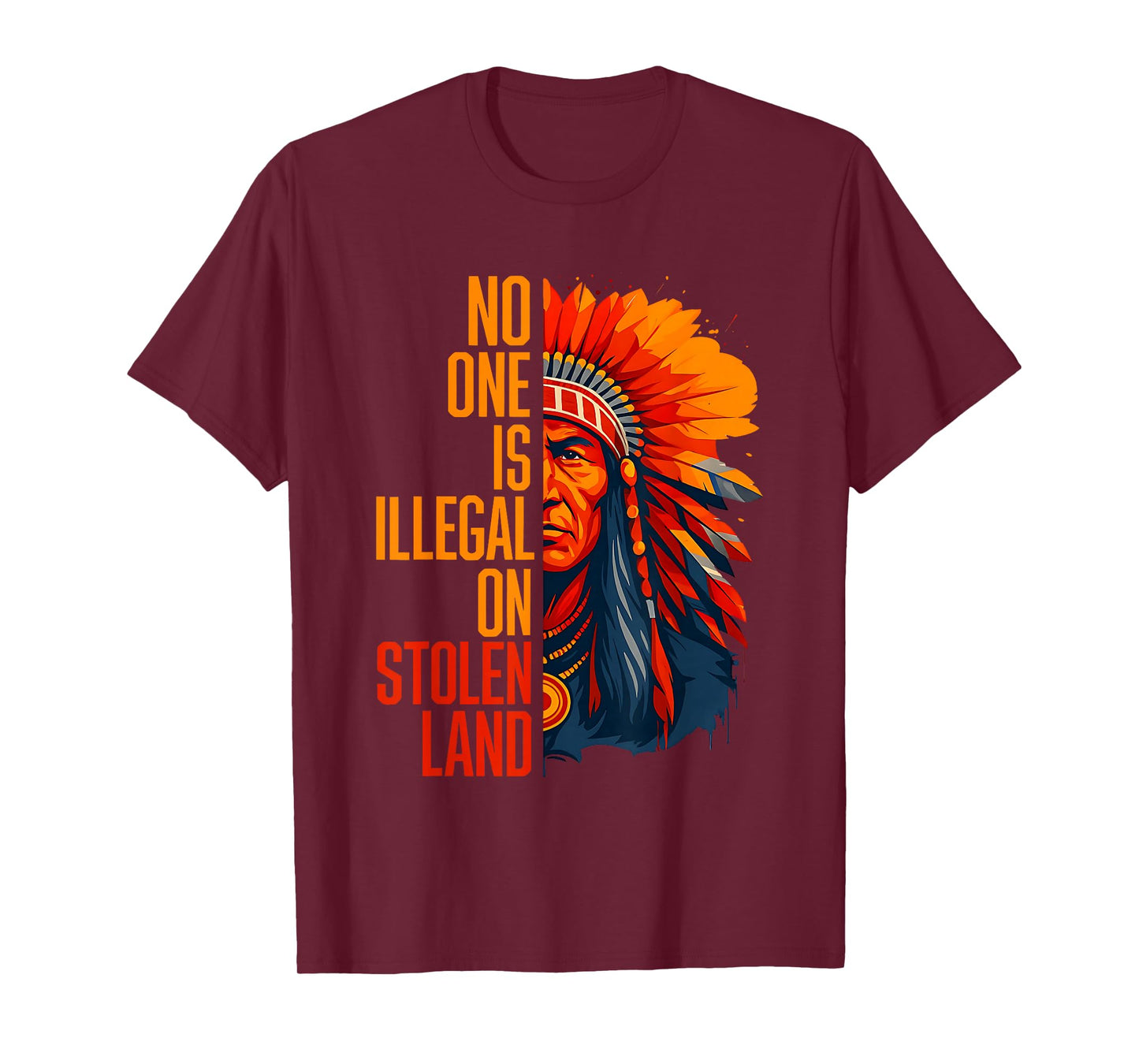 No One is Illegal On Stolen Land Native Americans Vintage T-Shirt