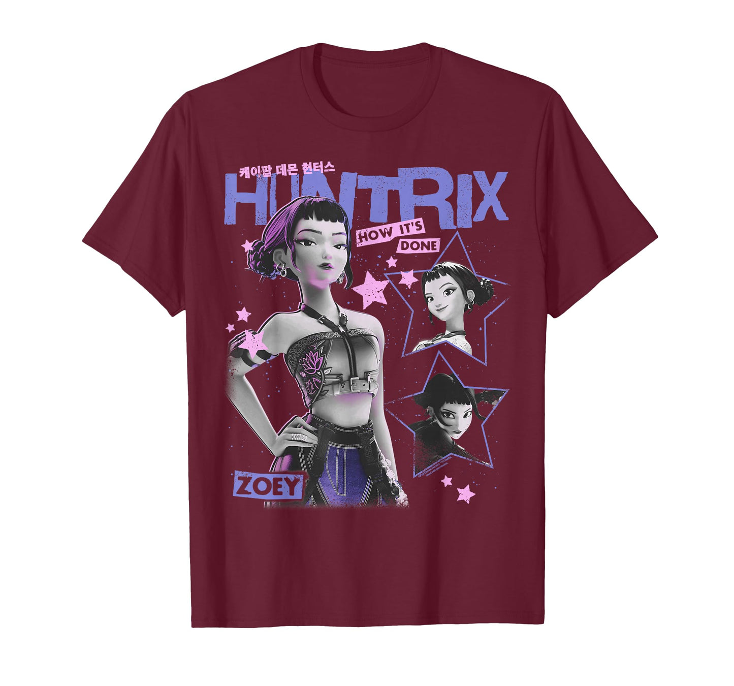 Kpop Demon Hunters Halloween Zoey Vintage Y2K Style Poster T-Shirt