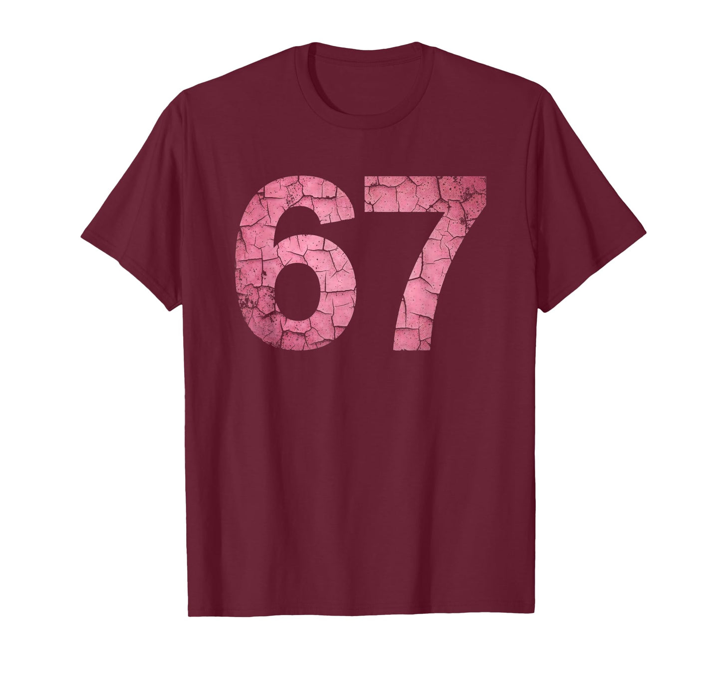 Distressed Number 67 Jersey Player Six Seven Meme T-Shirt