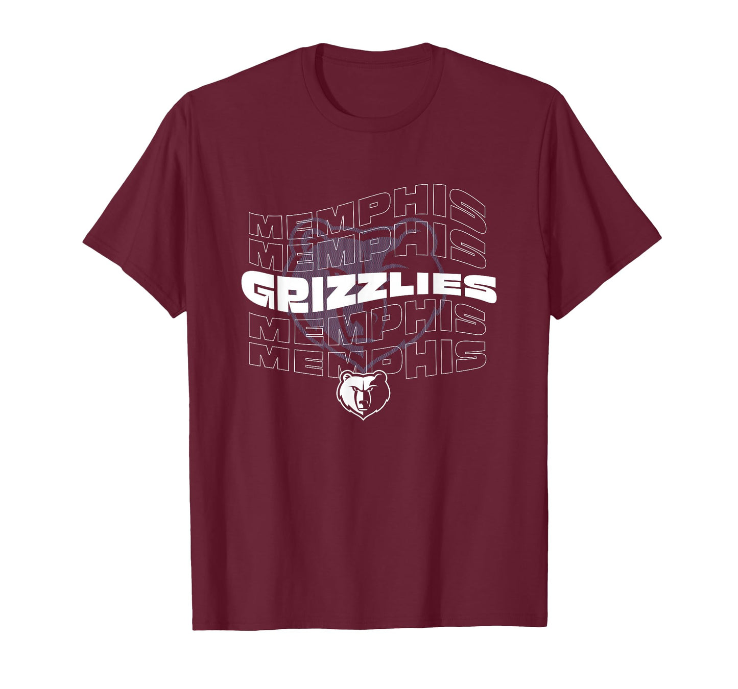 NBA Memphis Grizzlies Wave Outline Team Logo T-Shirt