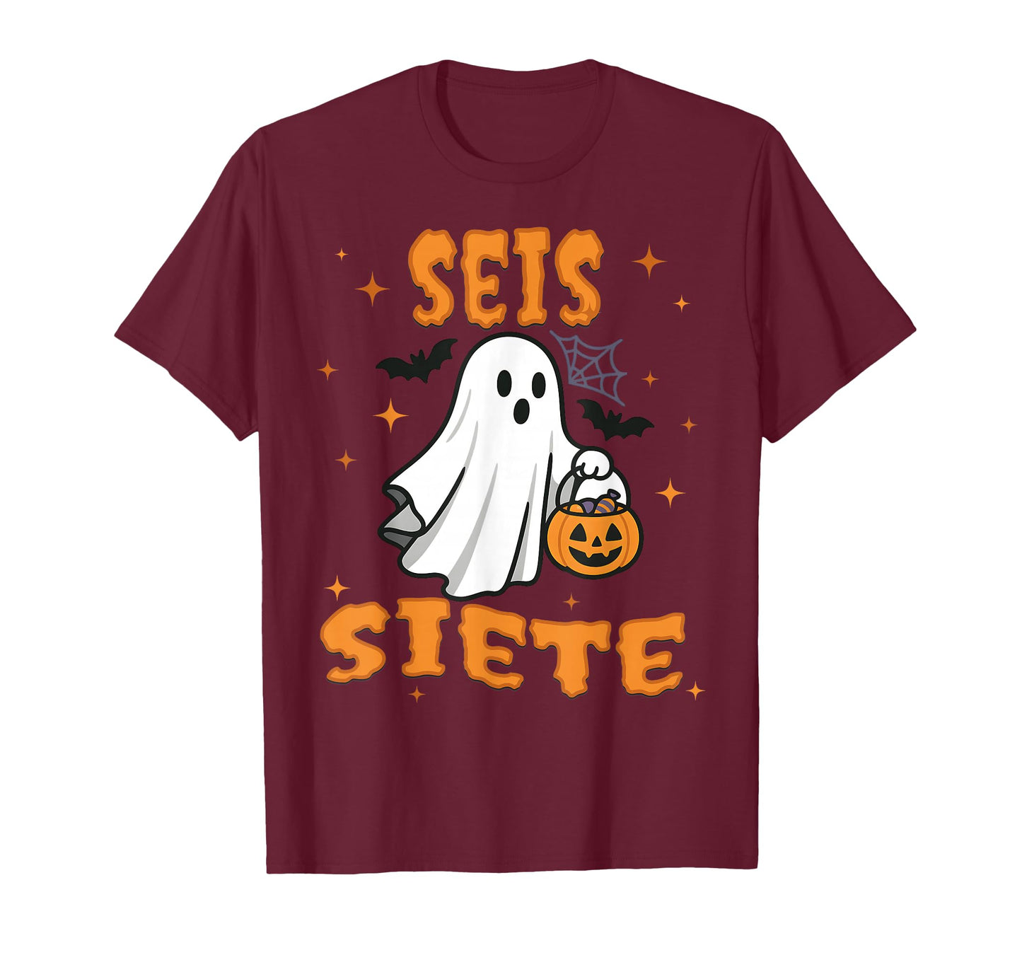 SEIS Siete Spanish Halloween 67 Boys Kids Six Seven Espanol T-Shirt