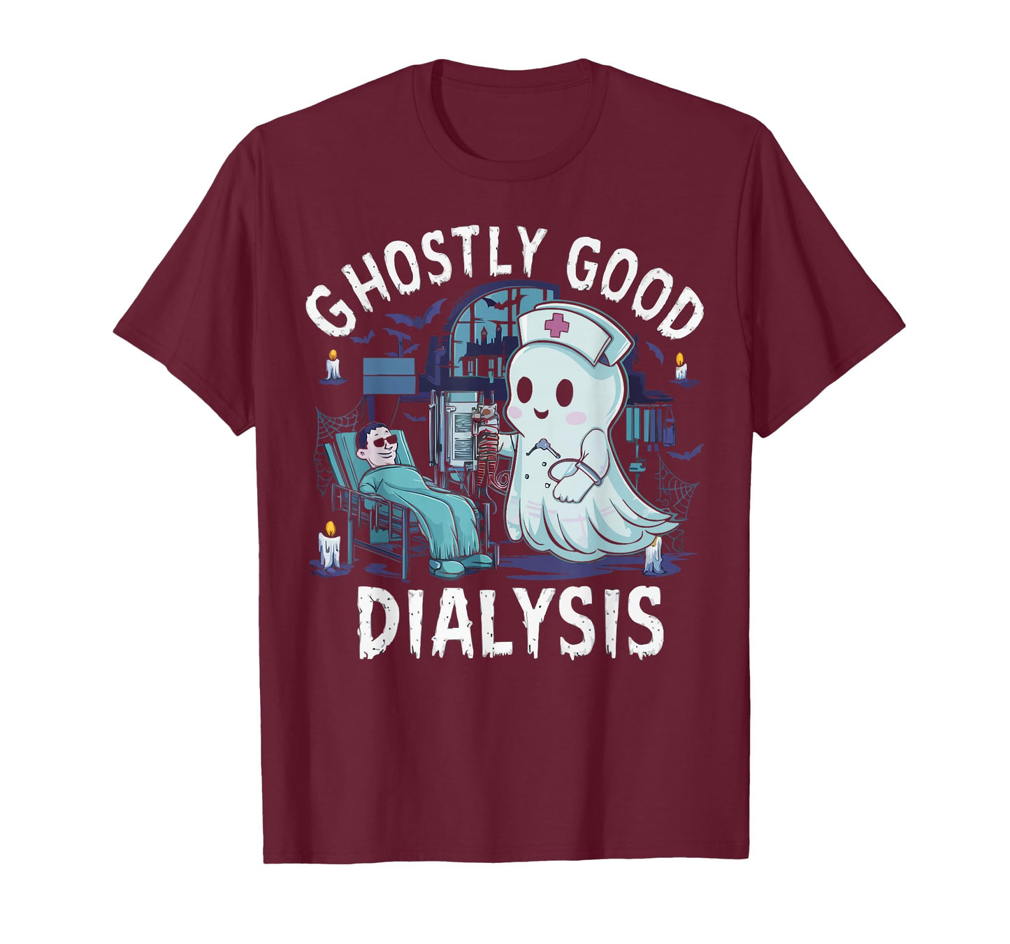 Dialysis Nurse Halloween Spooky Nursing Trick Or Treat T-Shirt