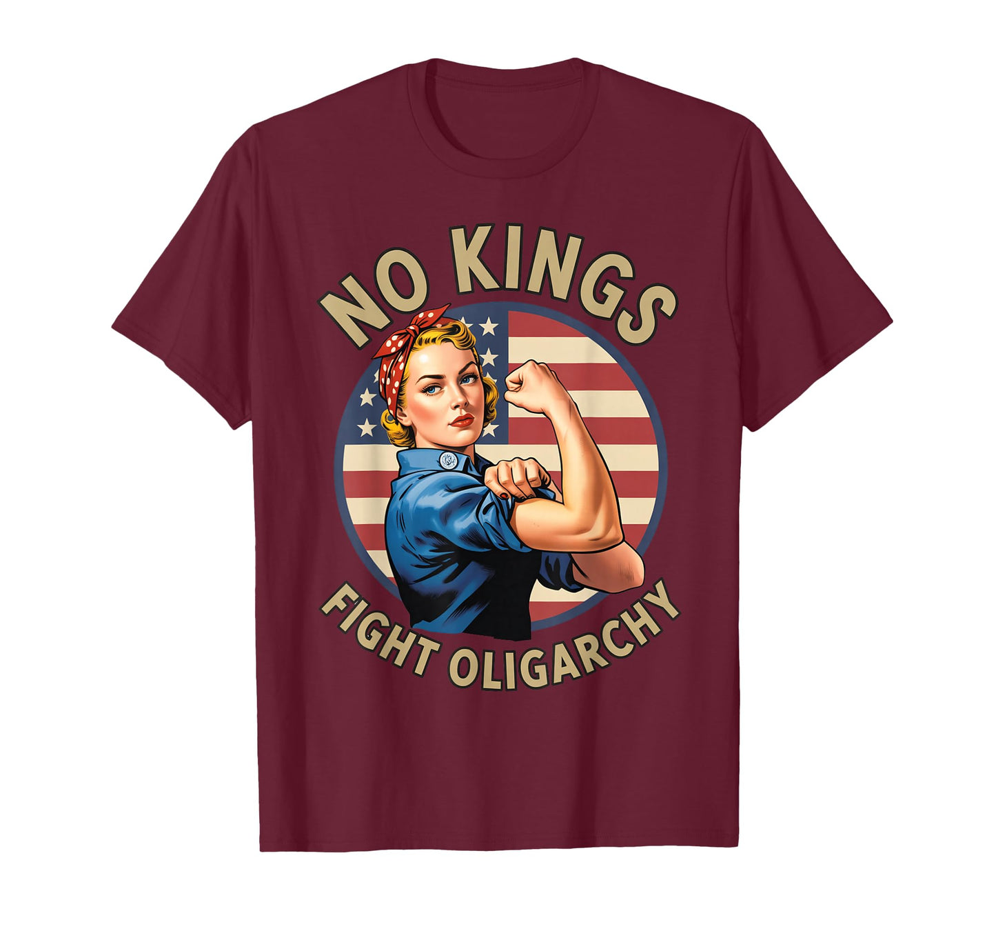 No Kings Fight Oligarchy – Retro Comic Design T-Shirt