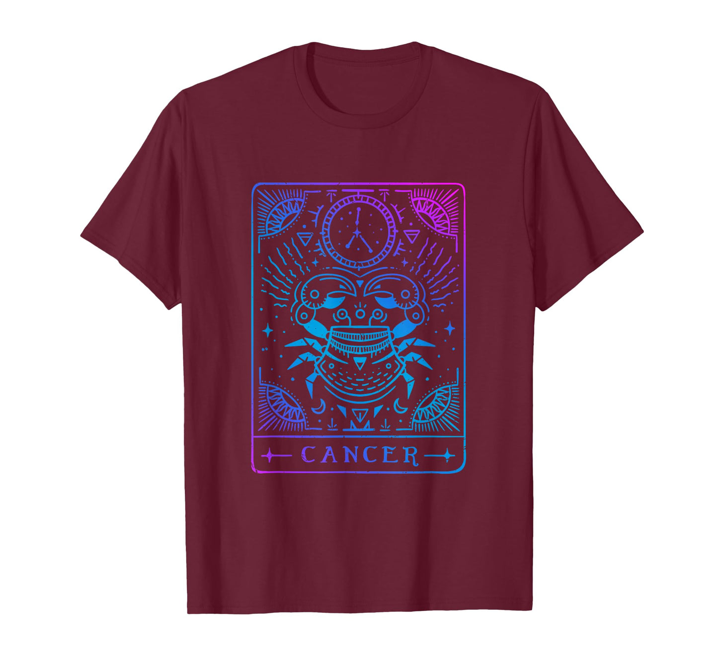 Cancer Hand-Drawn Horoscope Art / Astrology & Zodiac Sign T-Shirt