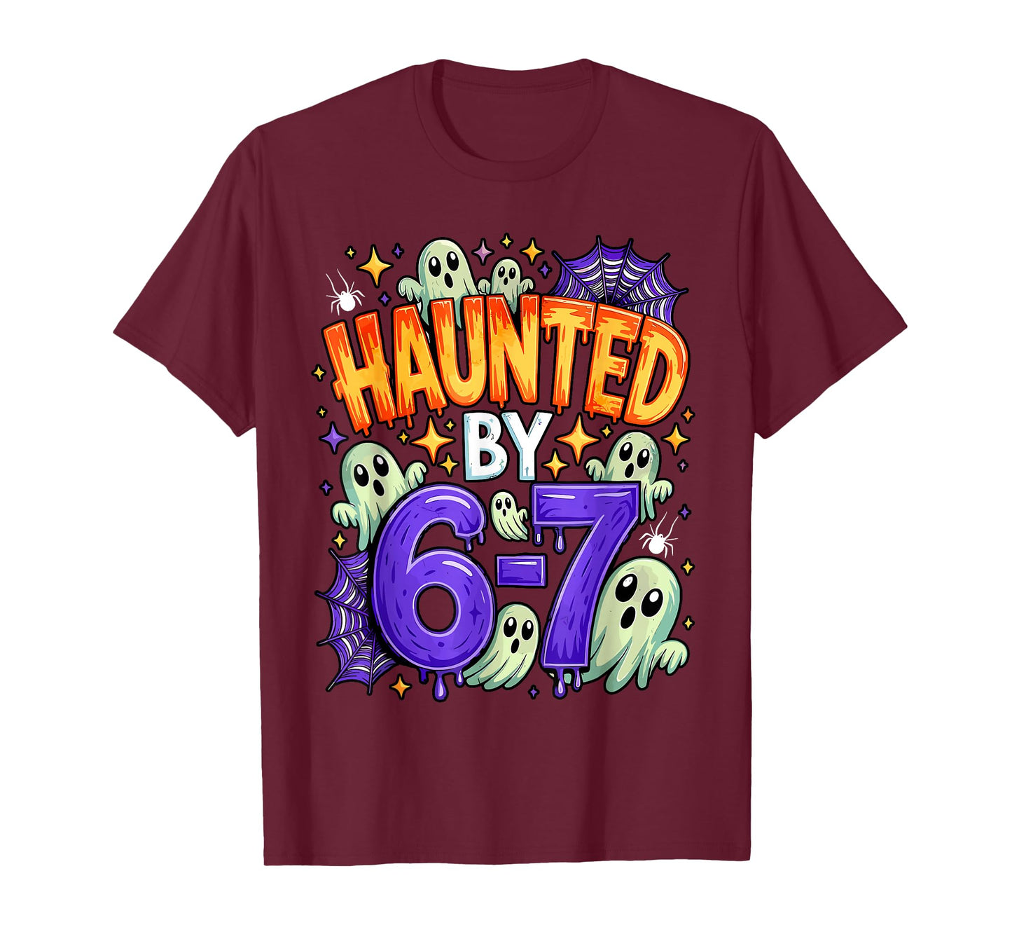 Haunted by 67 – Funny Ghost and Pumpkin Halloween Costume T-Shirt