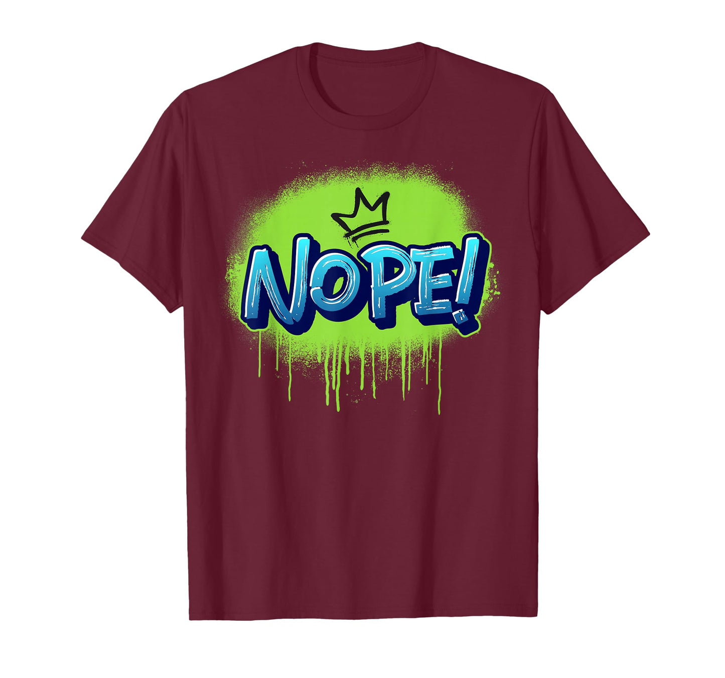Nope No Kings 2025 US Protest Streetwear Graffiti Crown T-Shirt