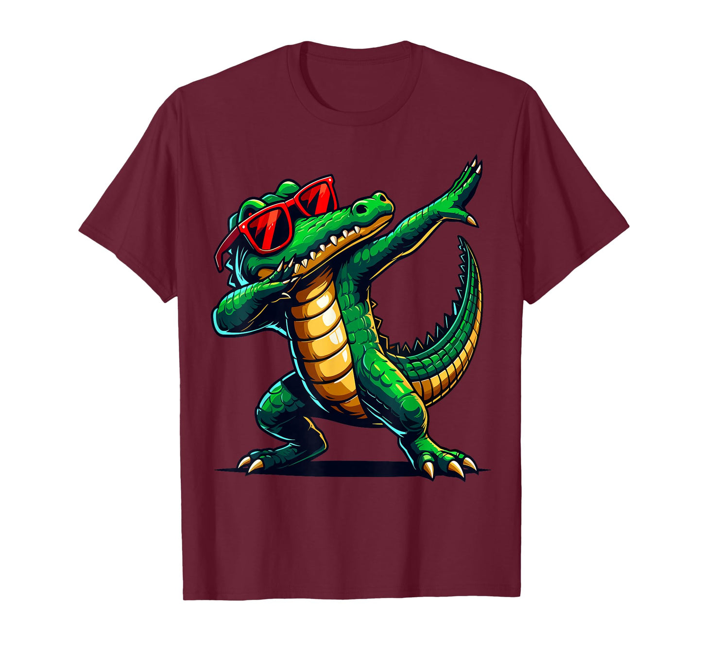 Dabbing Crocodile with Sunglasses Alligator Animal T-Shirt