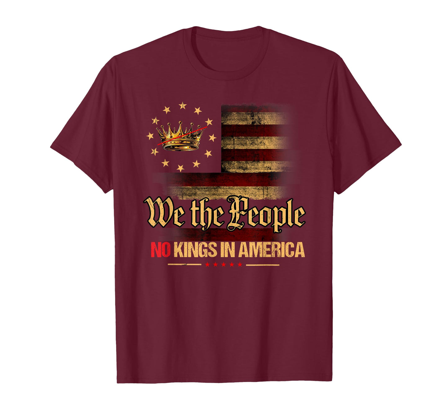 No Kings Shirt Vintage America Flag 1776 October 18 Shirt T-Shirt