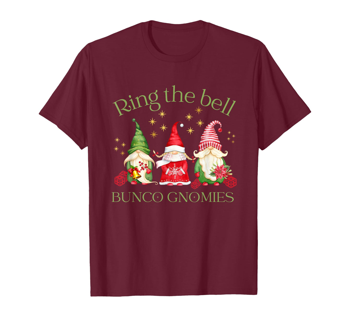 Ring the Bell Bunco Gnomies Bunco Christmas Gnomes T-Shirt