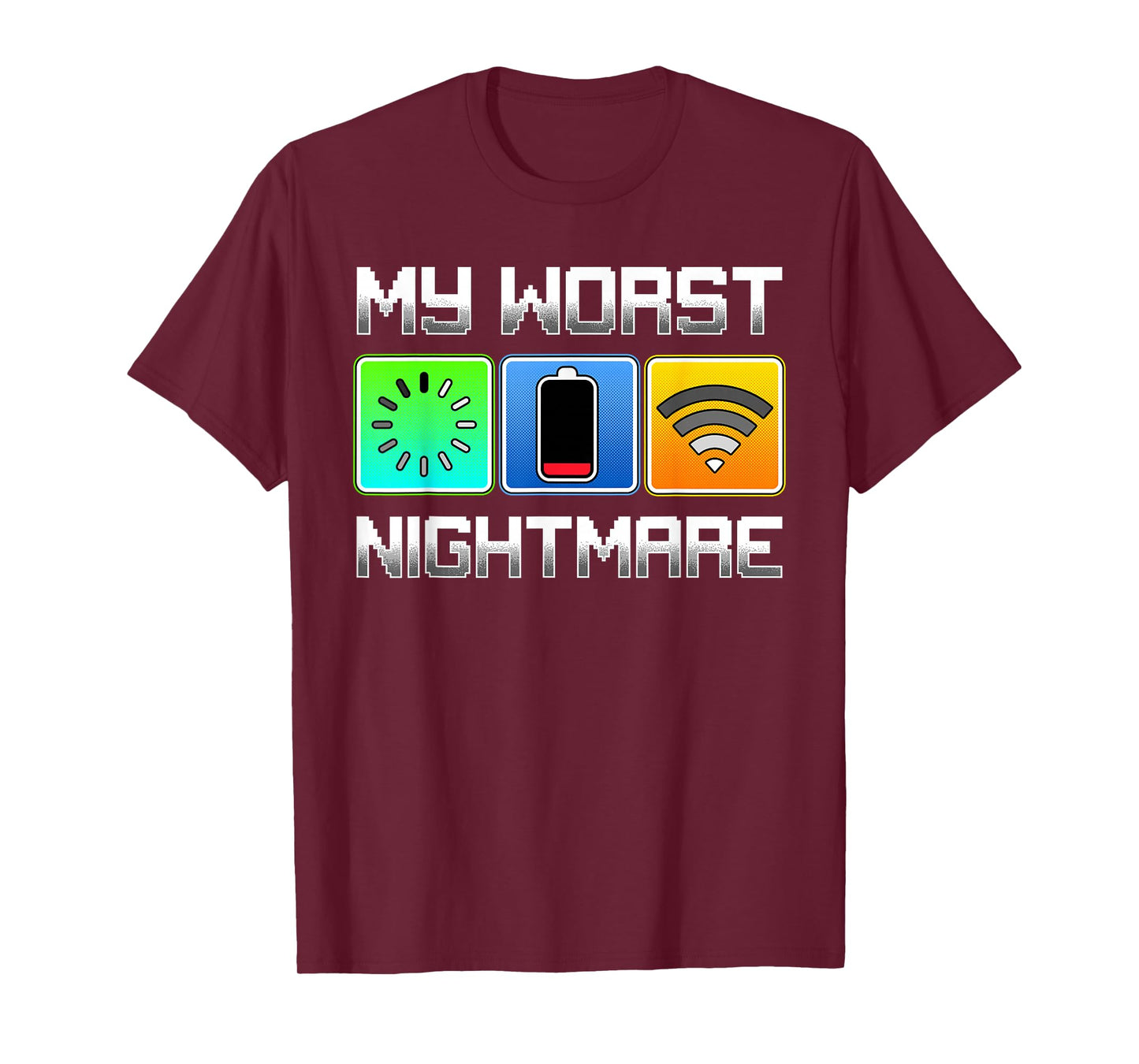 Gamer Shirt Gaming Shirt Men Boys Funny My Worst Nightmare T-Shirt