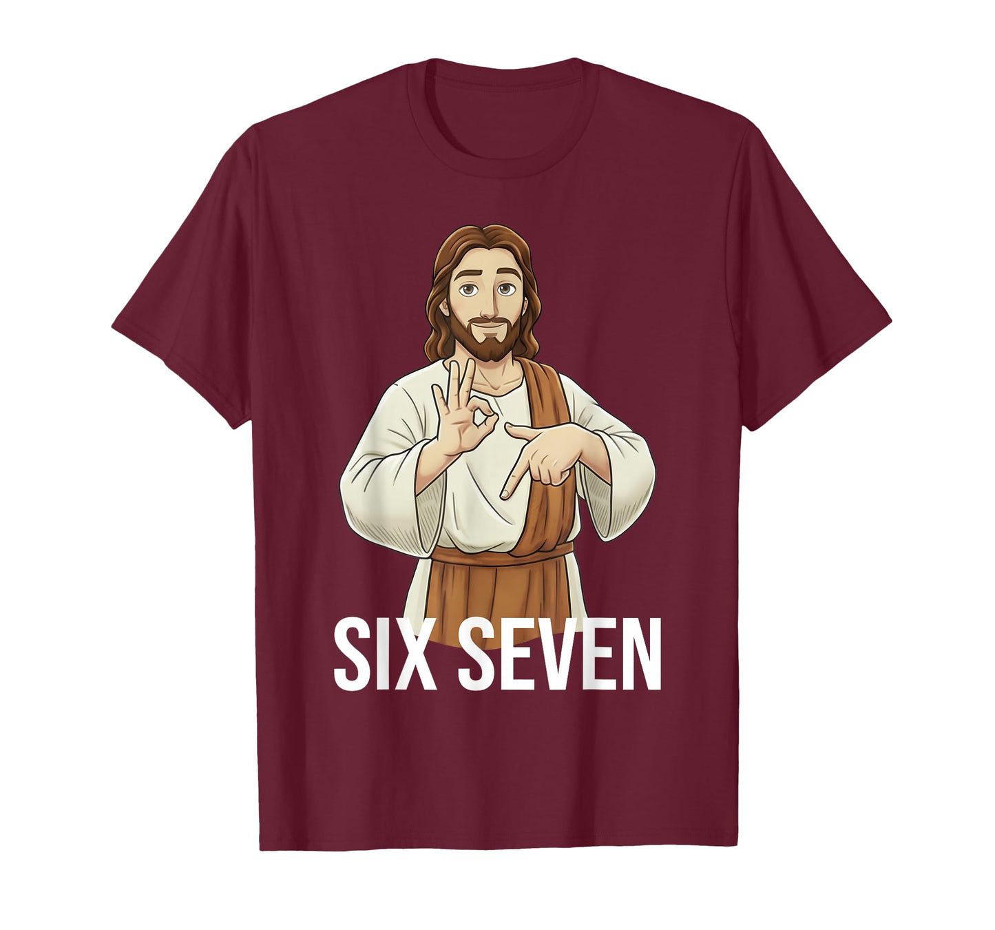 Funny Christian Jesus Six Seven 67 Faith Humor Christmas T-Shirt