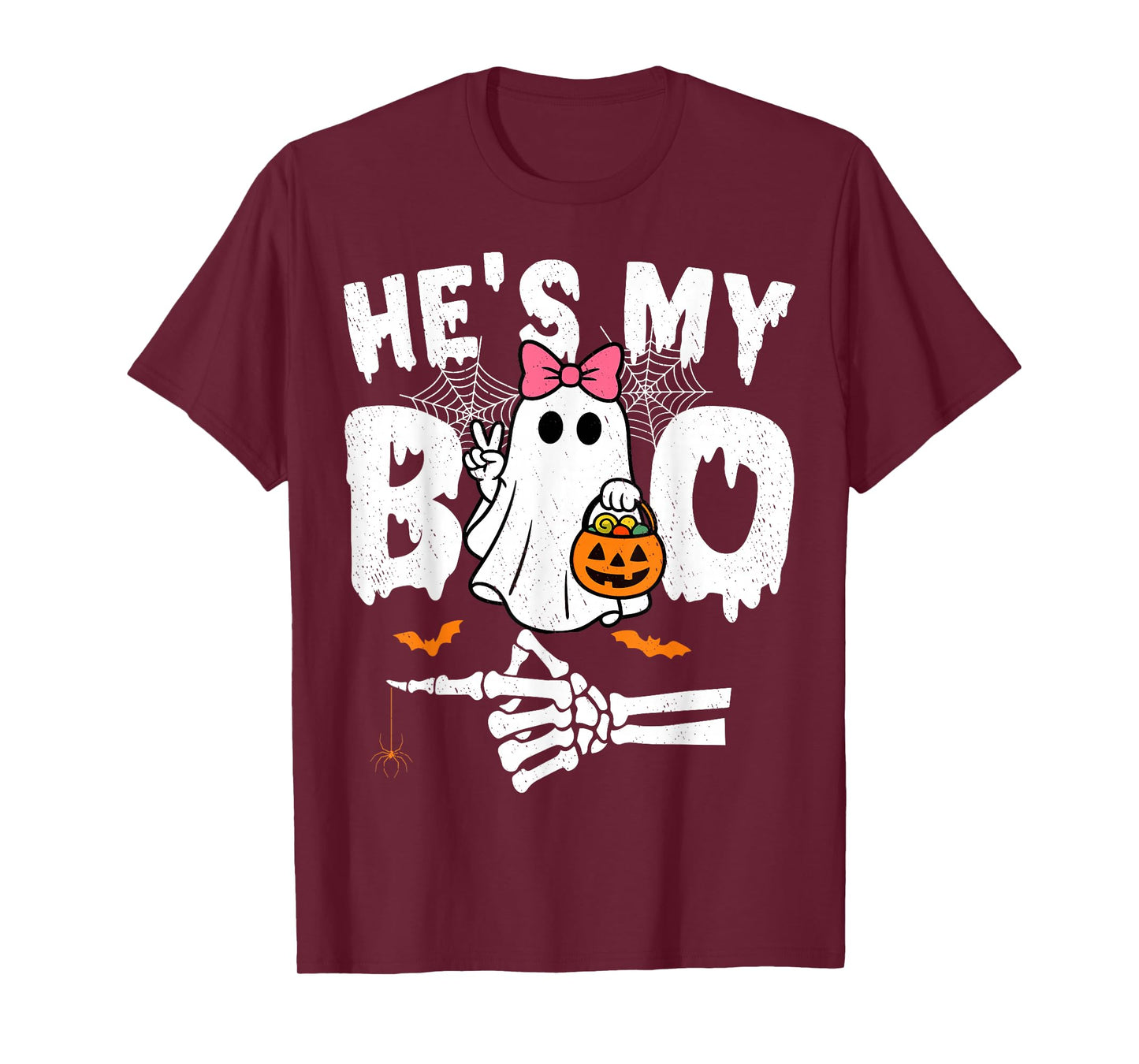 He's My Boo Matching Couple Halloween Couples She's My Boo T-Shirt