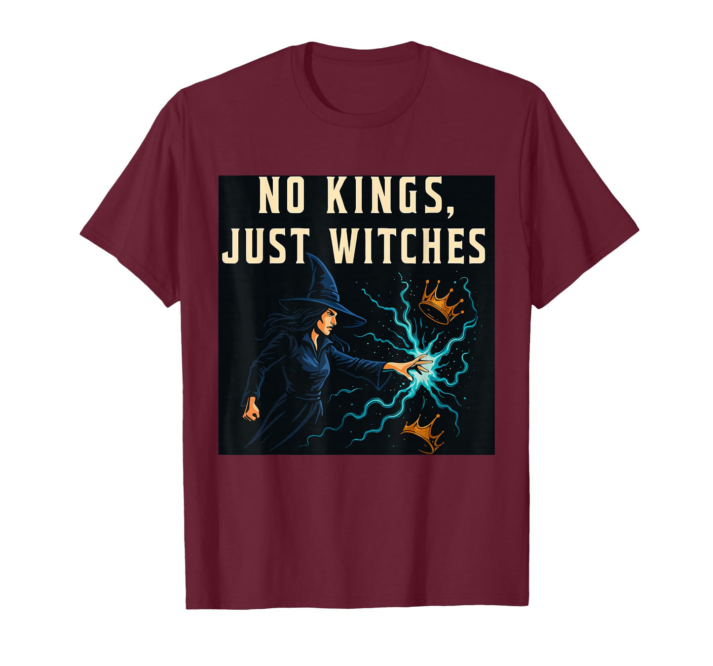 No Kings Just Witches Funny Witchcore Halloween Art T-Shirt