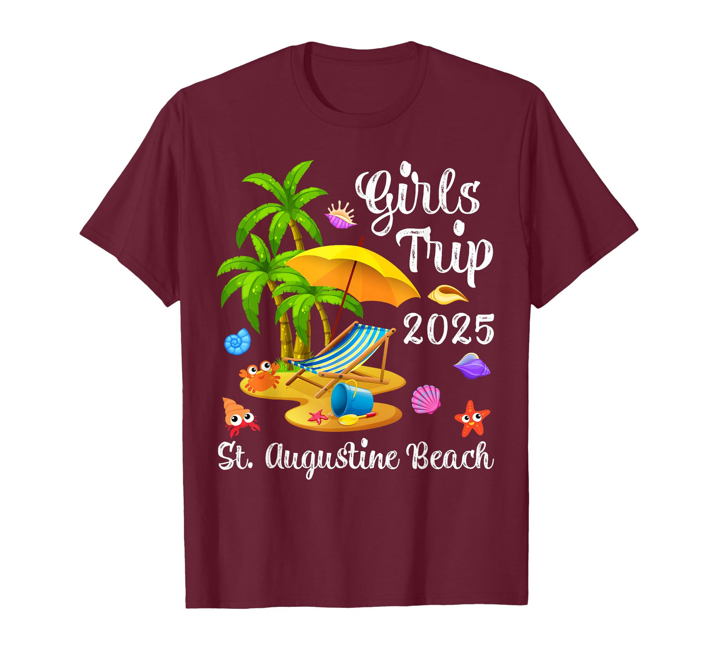 Girls Trip 2025 Summer Vacation Florida St. Augustine Beach T-Shirt
