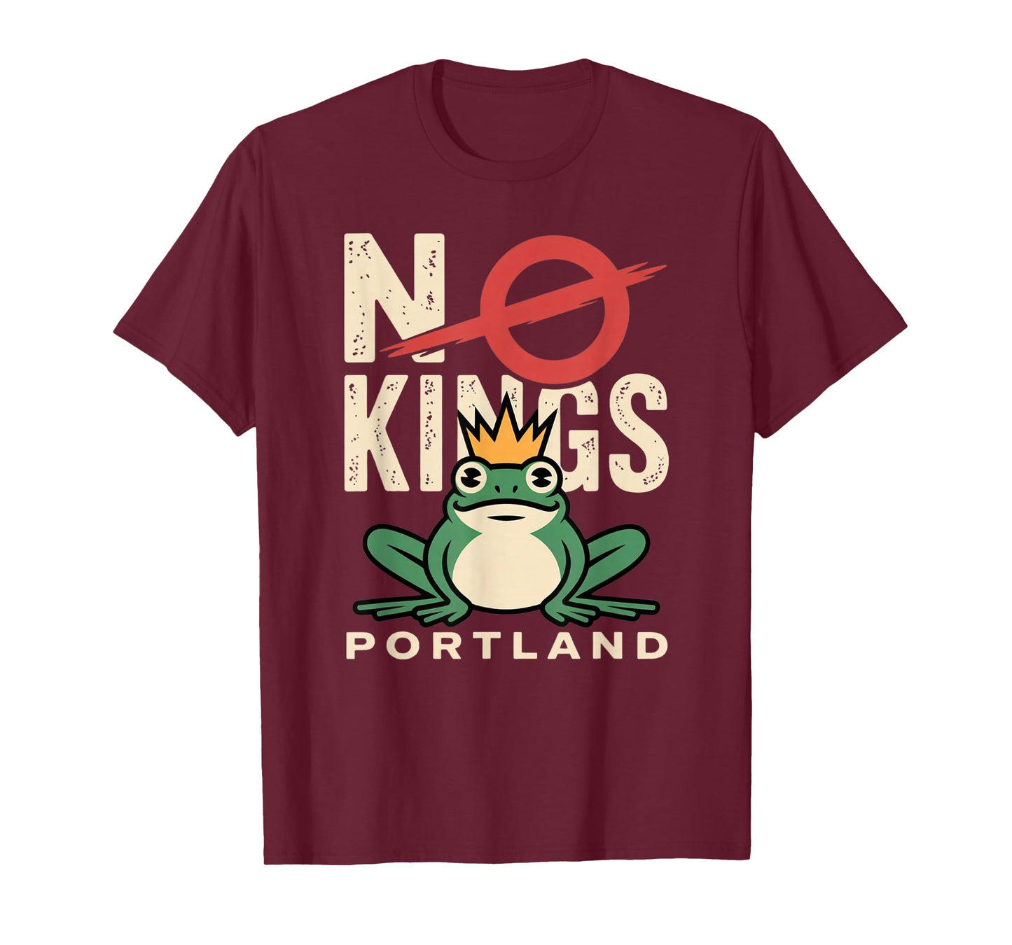 No Kings Men Women Portland Frog Protest T-Shirt