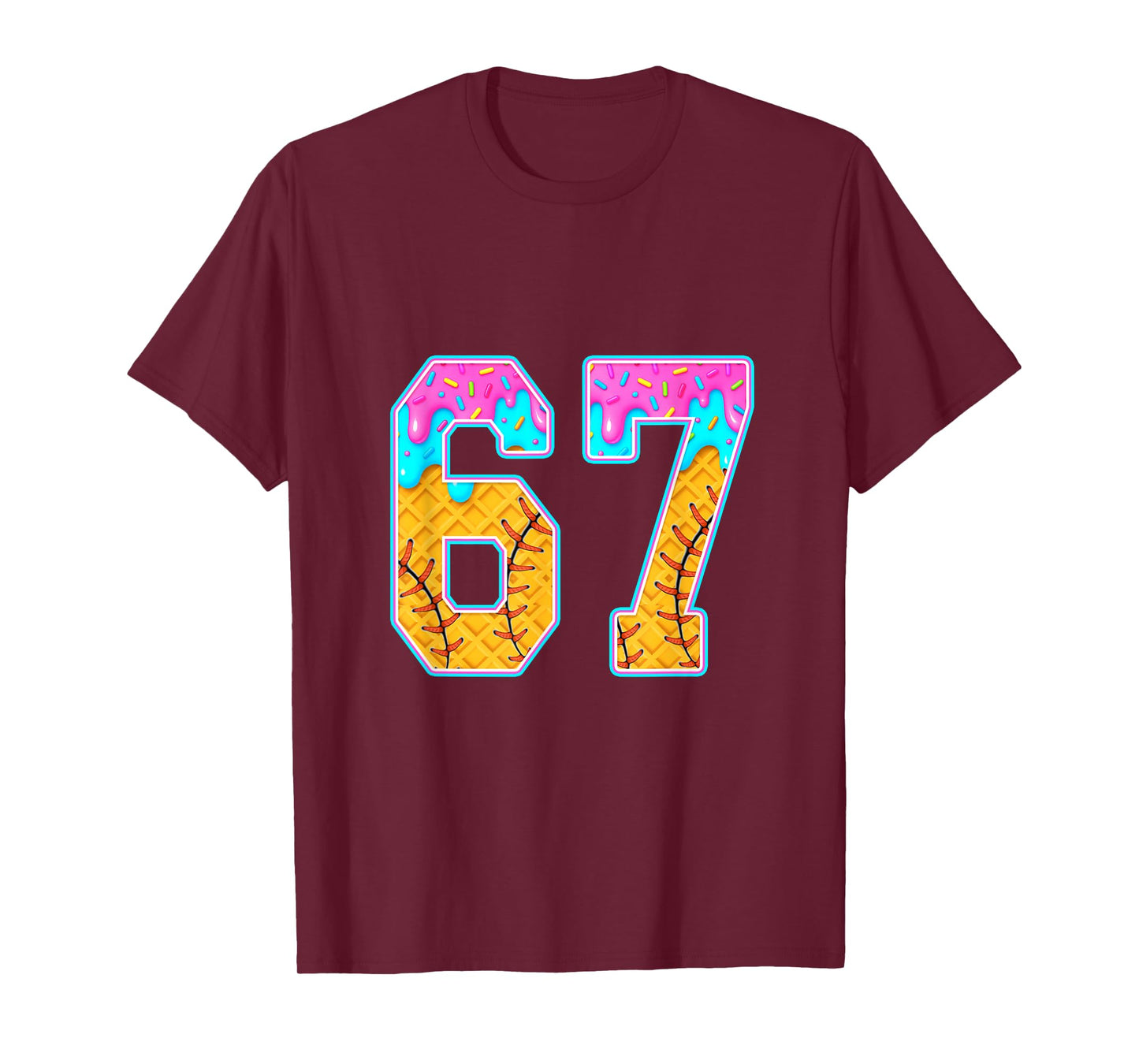 Six Seven Baseball Drip T-Shirt