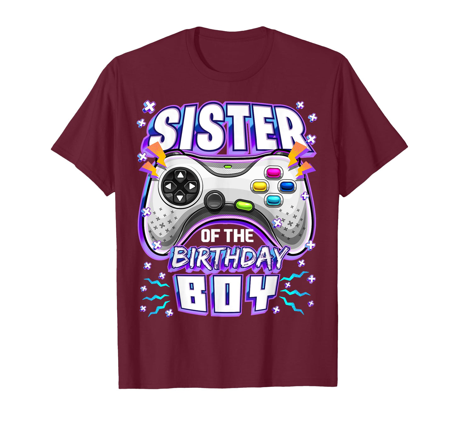 Sister of the Birthday Boy Matching Video Gamer Party T-Shirt