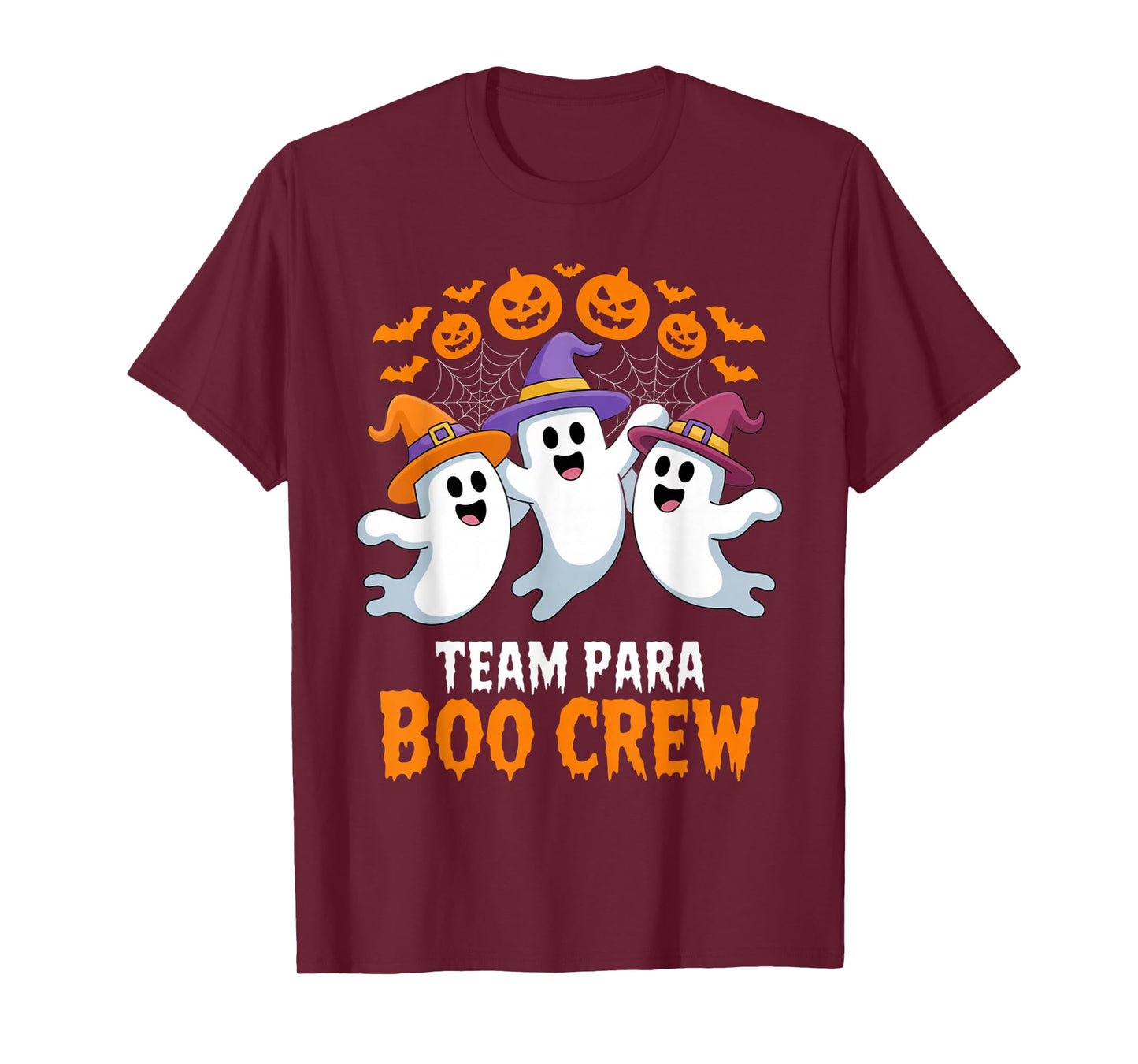Team para Boo Crew Ghost Halloween Outfit School Staff Aides T-Shirt