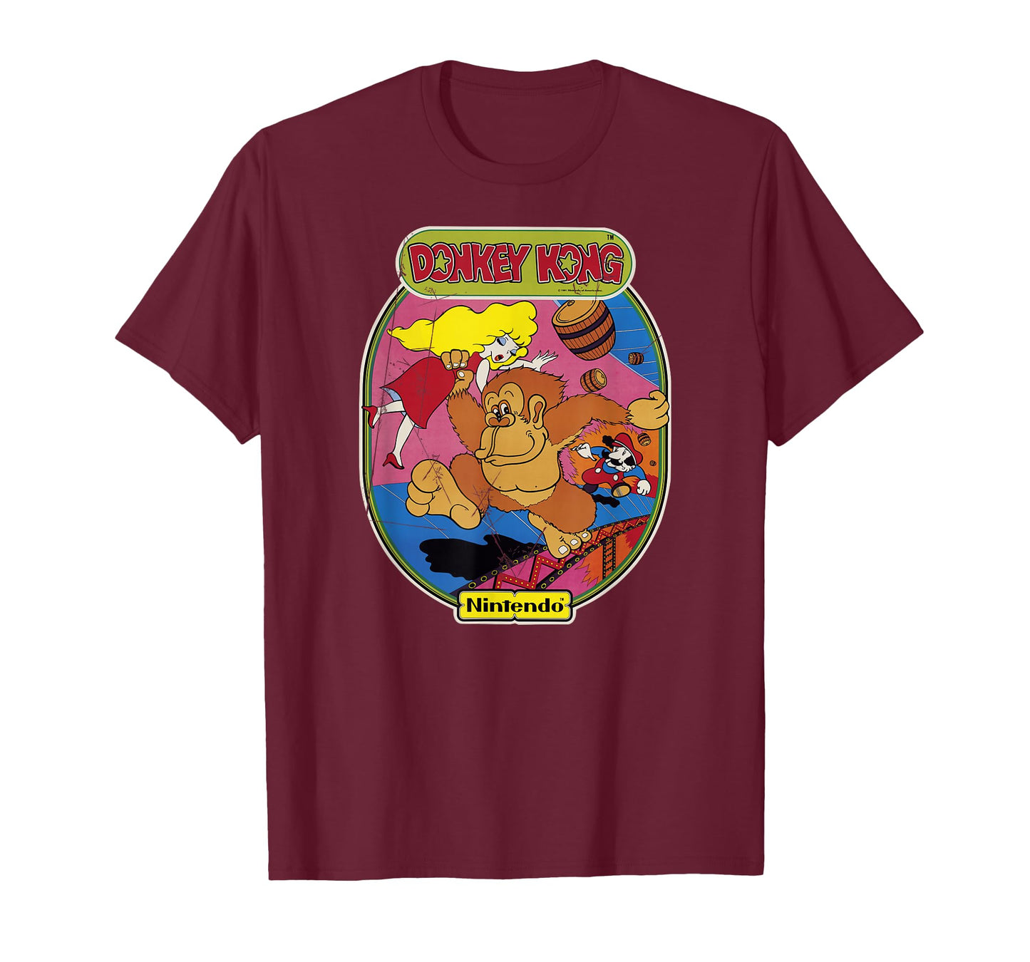 Nintendo Donkey Kong Mario Retro Art Graphic T-Shirt T-Shirt