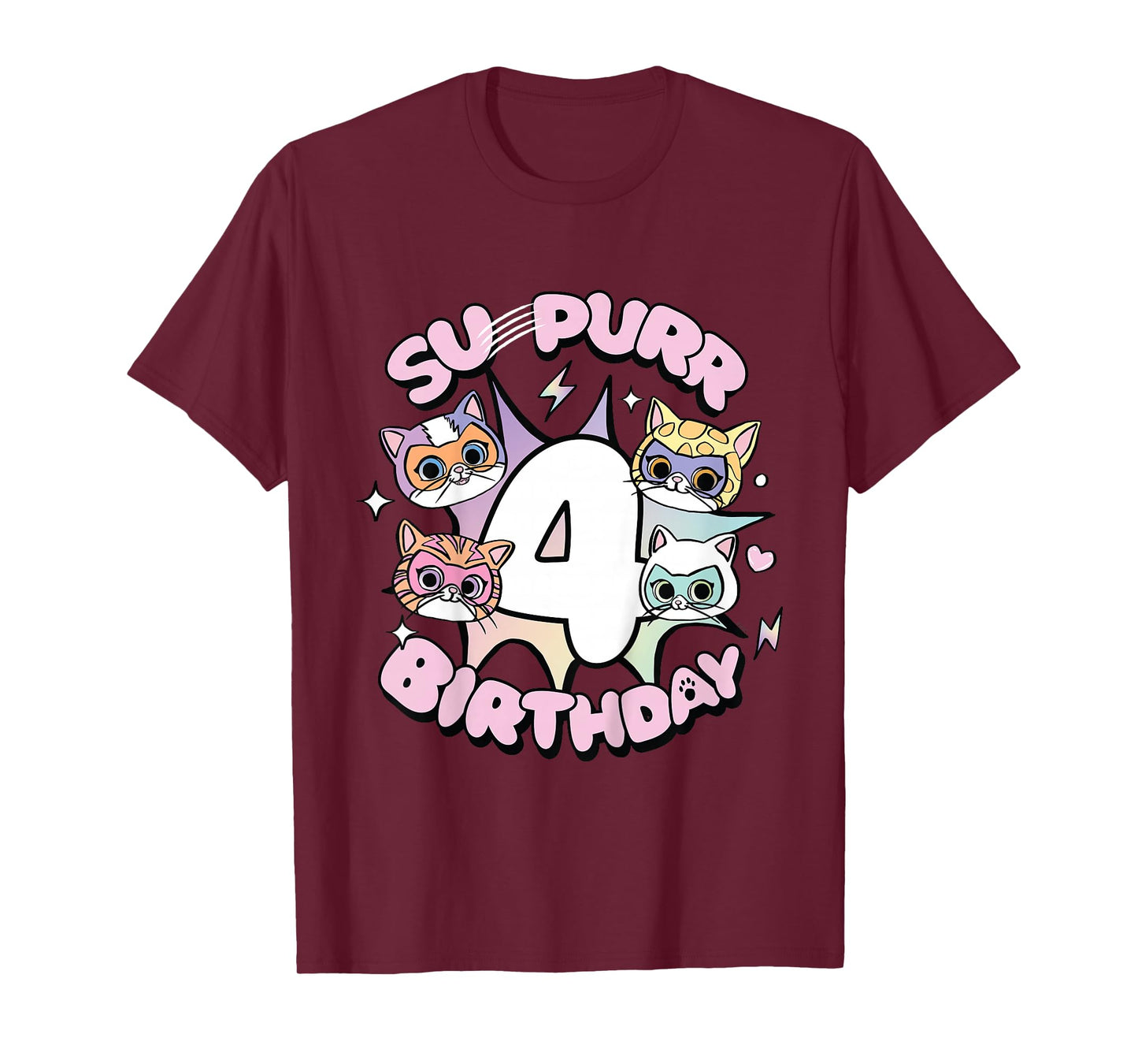 Disney Jr. SuperKitties Su-Purr 4th Fourth Birthday Gift T-Shirt