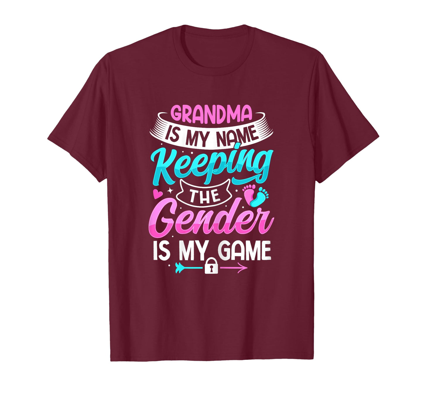 Gender Reveal Design for a Keeper of the Gender Grandma T-Shirt, Female X-Small, Black