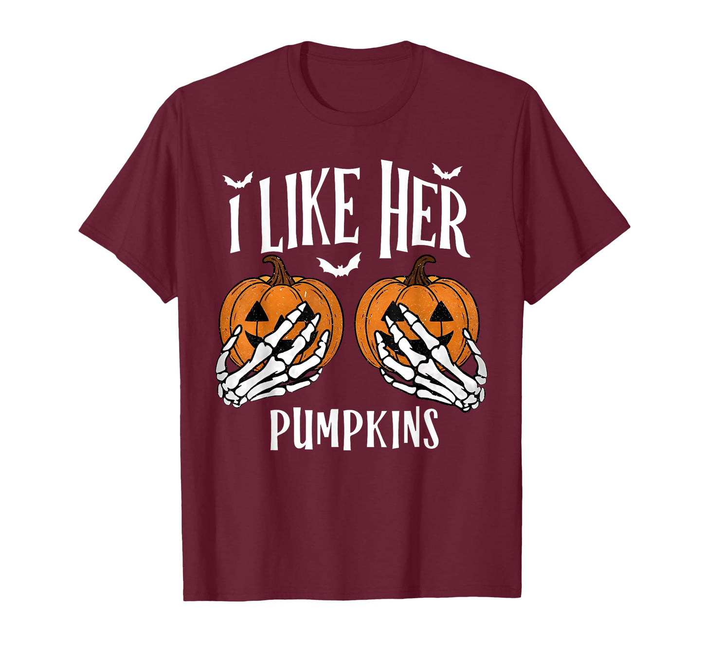 I Like Her Pumpkins I Like His Broomstick Halloween Couples T-Shirt