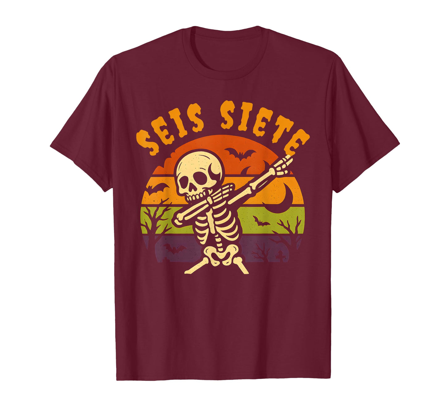 SEIS Siete Spanish Halloween 67 Boys Kids Six Seven Espanol T-Shirt