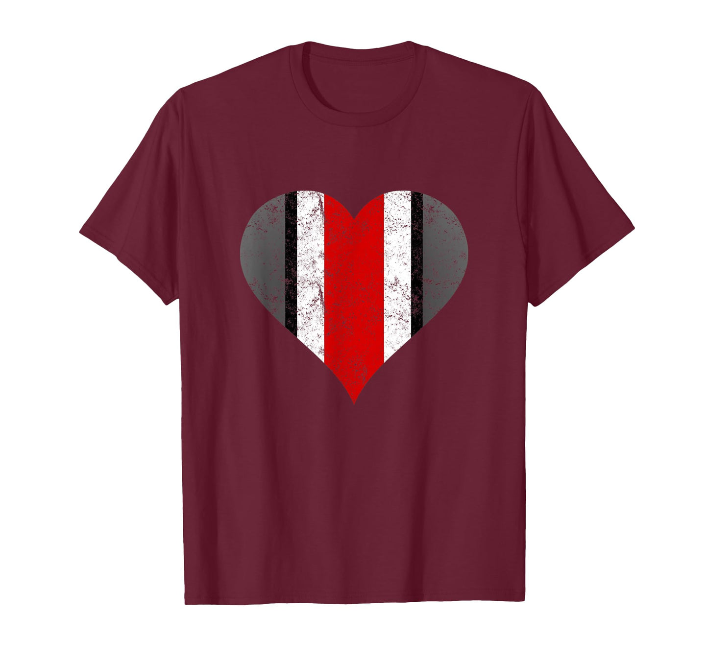 State of Ohio Pride Striped Distressed Graphic Design T-Shirt