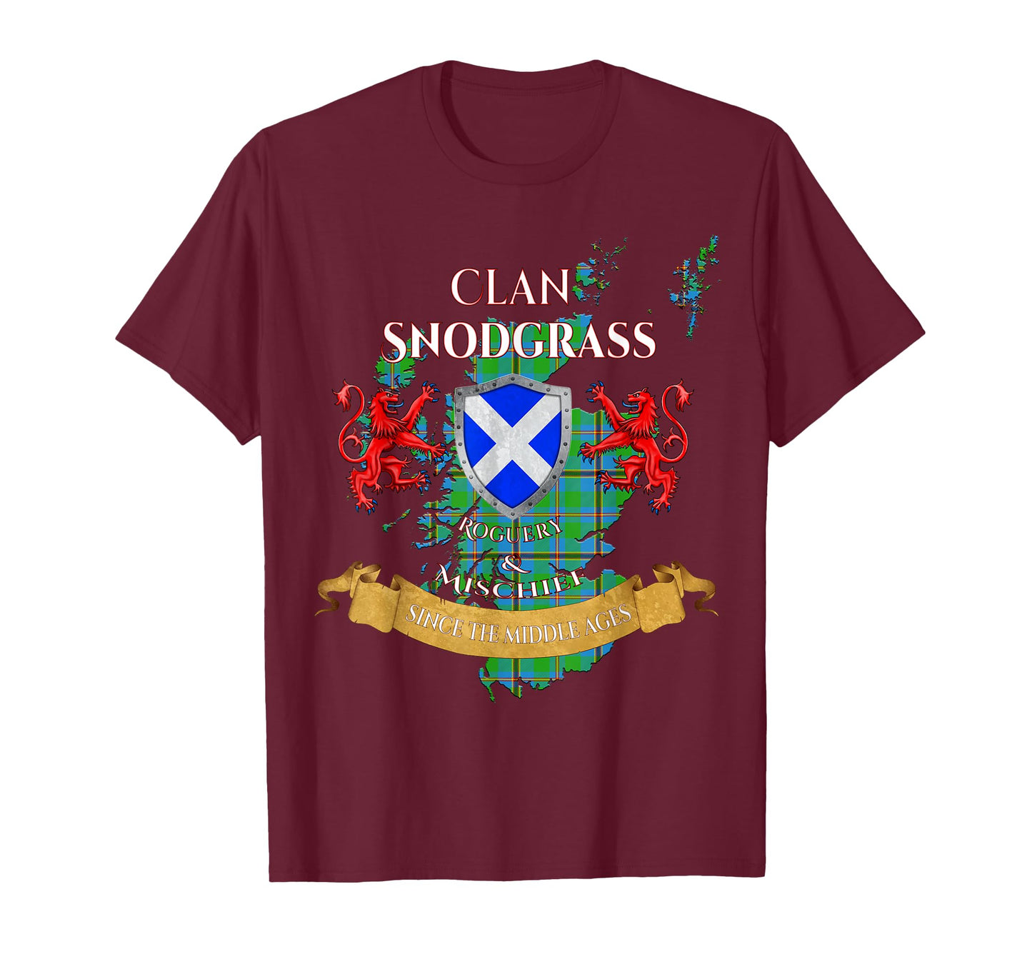 Snodgrass Scottish Family Clan Middle Ages Mischief T-Shirt